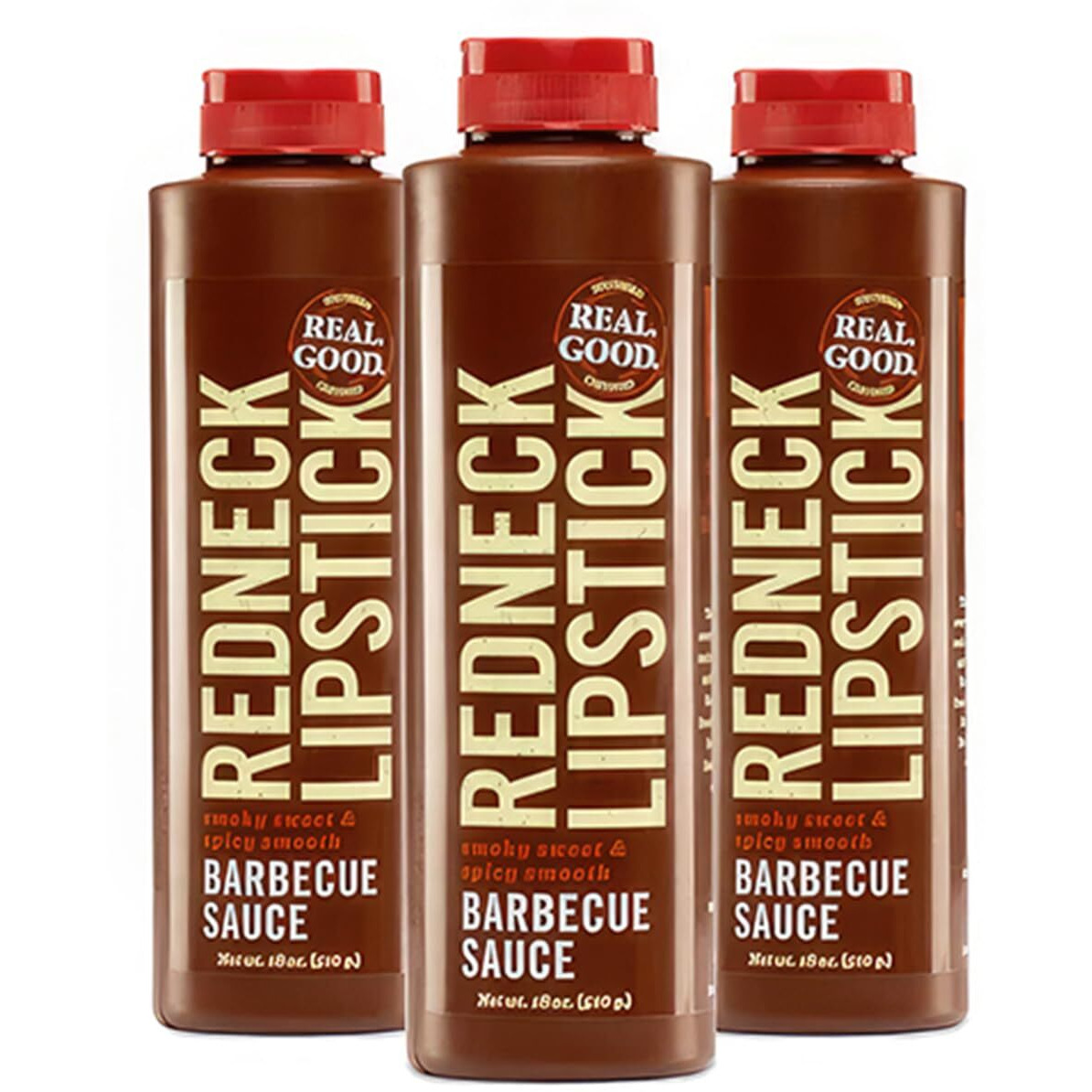 Redneck Lipstick Original Bbq Sauce, Smoky Sweet And Spicy Smooth, Ideal For All Recipe, Bbq Game With Authentic American Flavor, 3 Pack (18 Ounce)