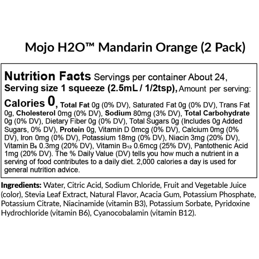 Biotrust Mojo H2O Natural Water Enhancer Drops, With B Vitamins And Electrolytes, Sugar-Free, Zero Calories, No Artificial Sweeteners (Mandarin Orange, 4 Pk)