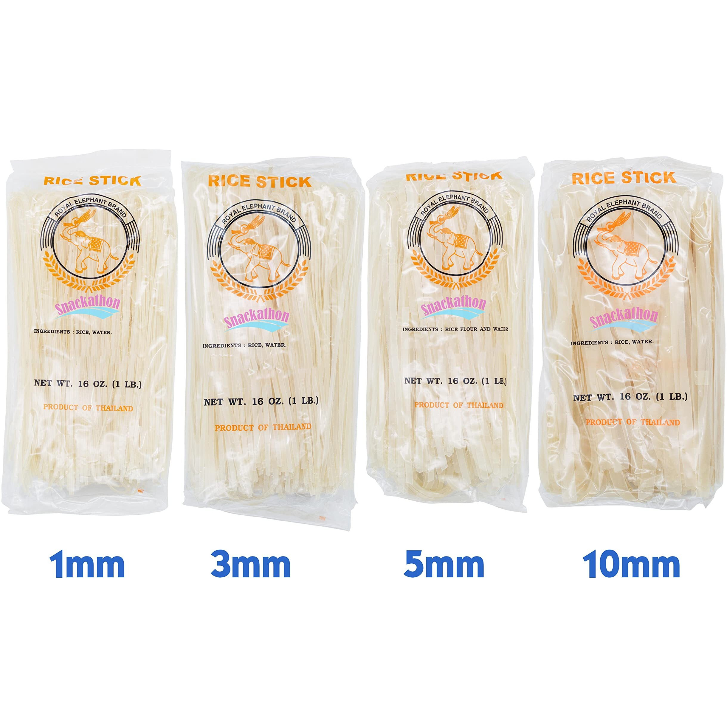 Rice Stick Noodles For Pho, Stir Fry, Pad Thai, Chow Fun, 16 Ounce Each, Pack Of 4