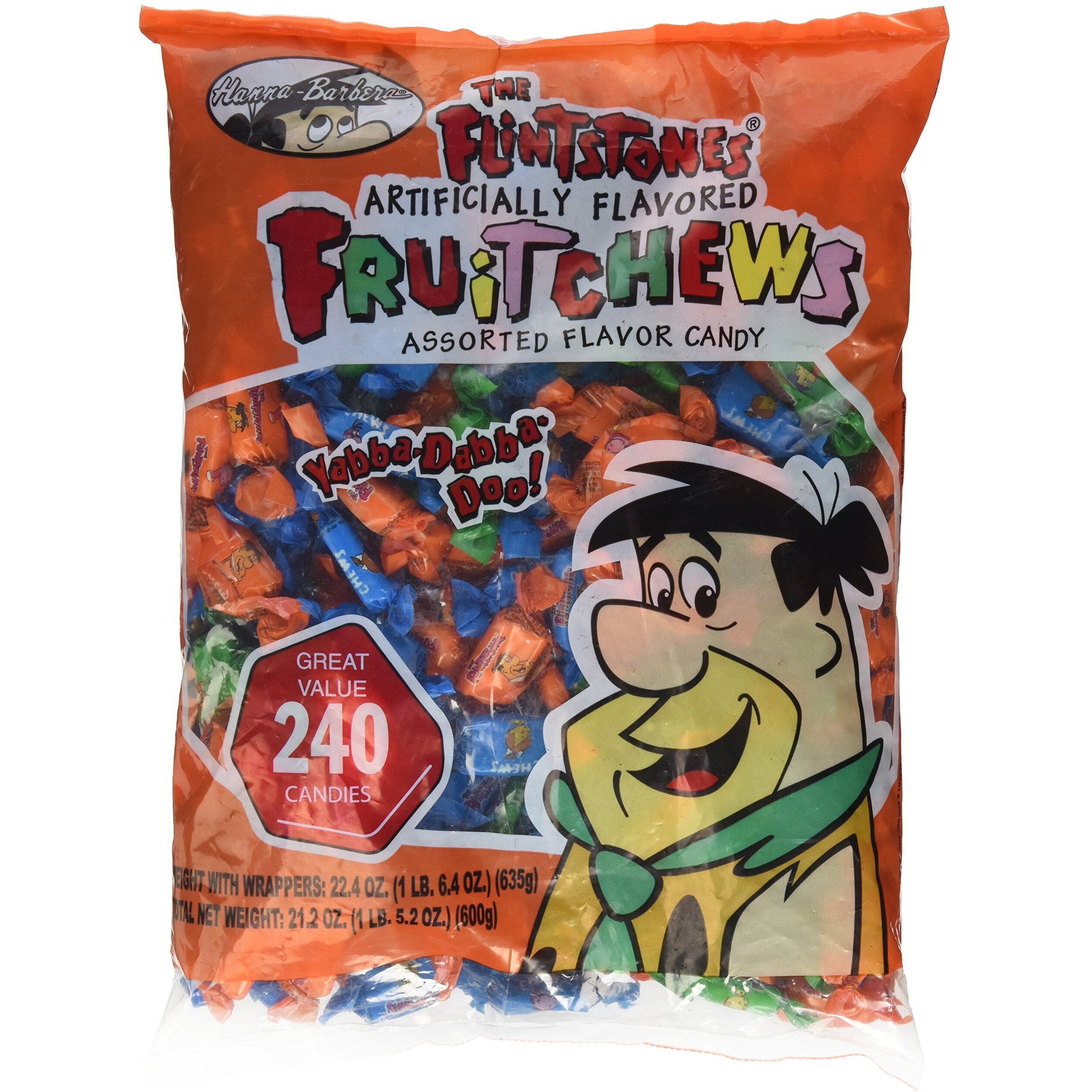Rhode Island Novelty Albert's Fruit Chews - Flintstone Flavors (240 Candies)