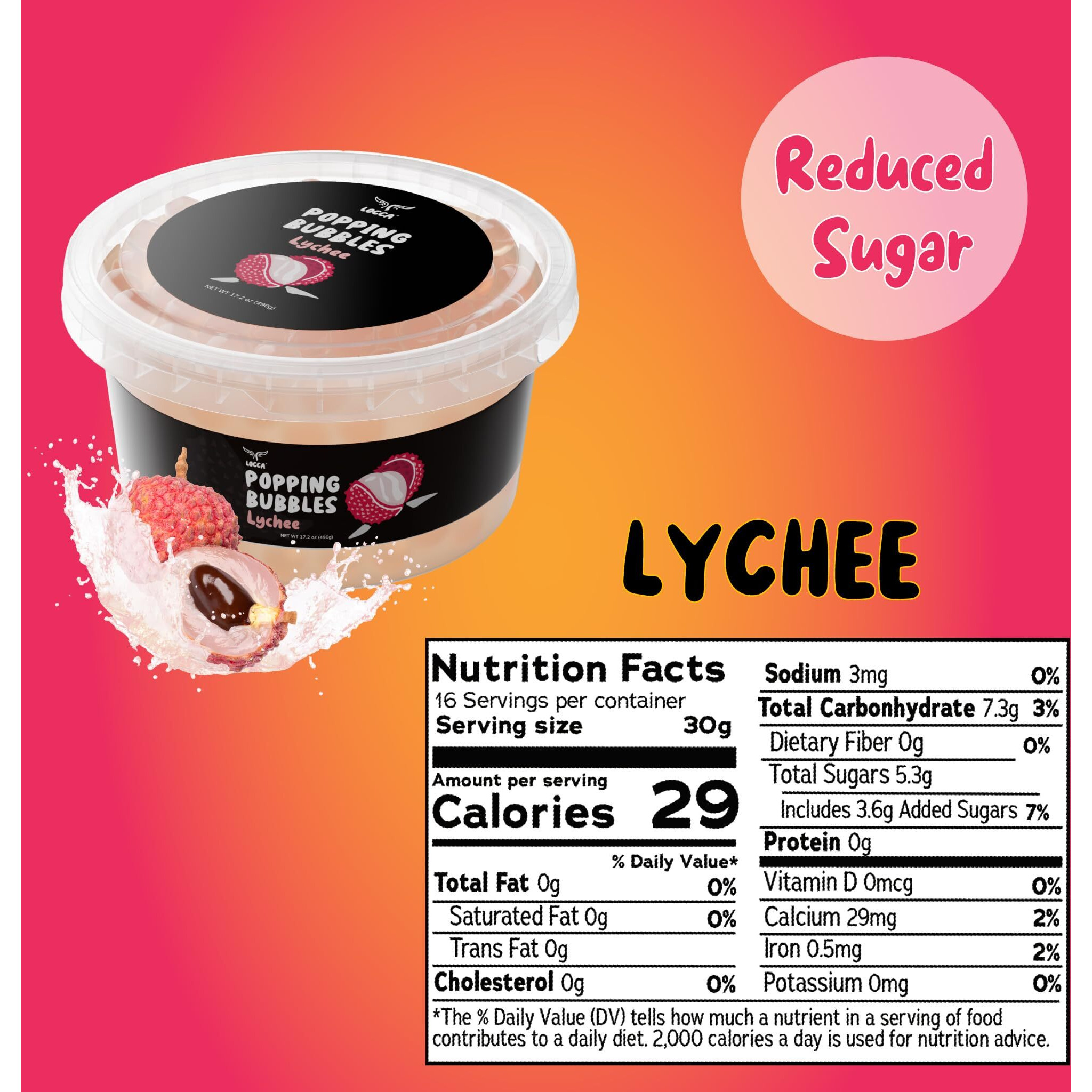 Lychee Popping Boba Pearls, Premium Boba Popping Pearls With Real Fruit Juice Bursting Boba Pearls Popping Bubbles Instant Tapioca Pearls Jelly For Bubble Tea Kit Boba Tea Kit For Kids (1 Pack X 17Oz)