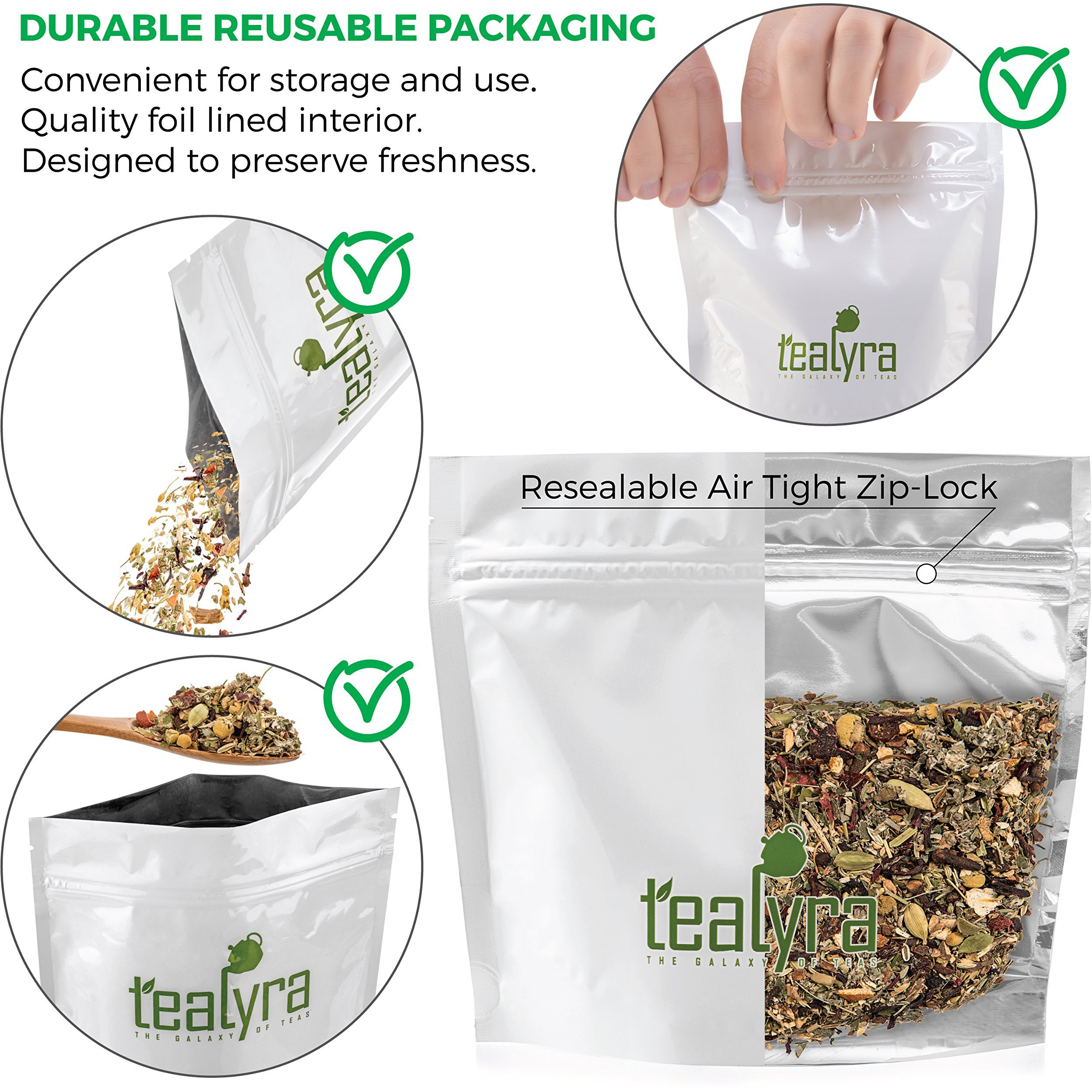 Tealyra - Calm Down - Nirvana - Chamomile Ginger Hibiscus - Wellness And Relaxing Herbal Loose Leaf Tea - Detox Tea - Caffeine-Free - All Natural - 110G (4-Ounce)