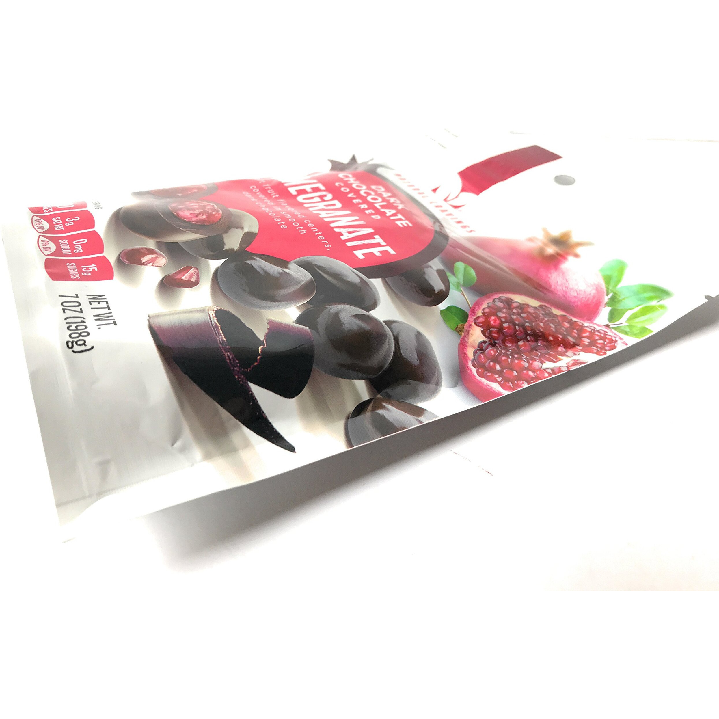 Natural Cravings Chocolate Covered Pomegranates - One 7 Ounce Package Of Dark Chocolate Covered Pomegranates - Delicious