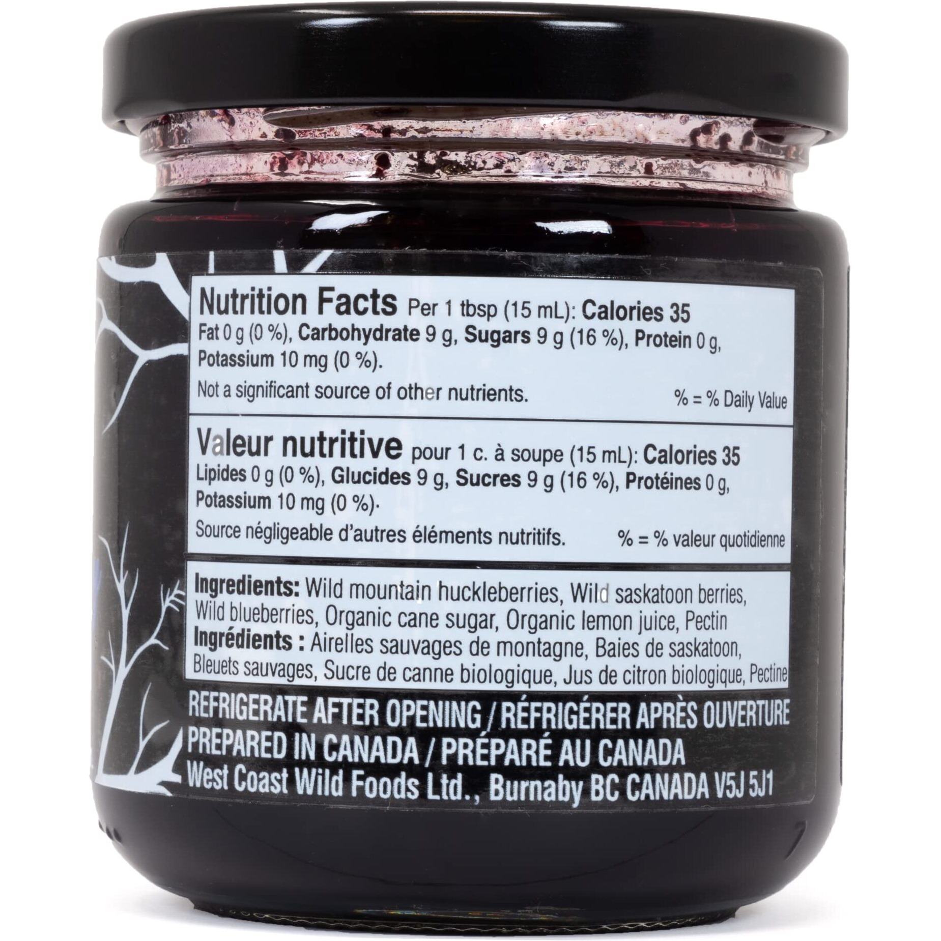 Wild Mixed Berry Jam | 11.5 Oz / 326 G / 250 Ml | Local | West Coast Wild Foods