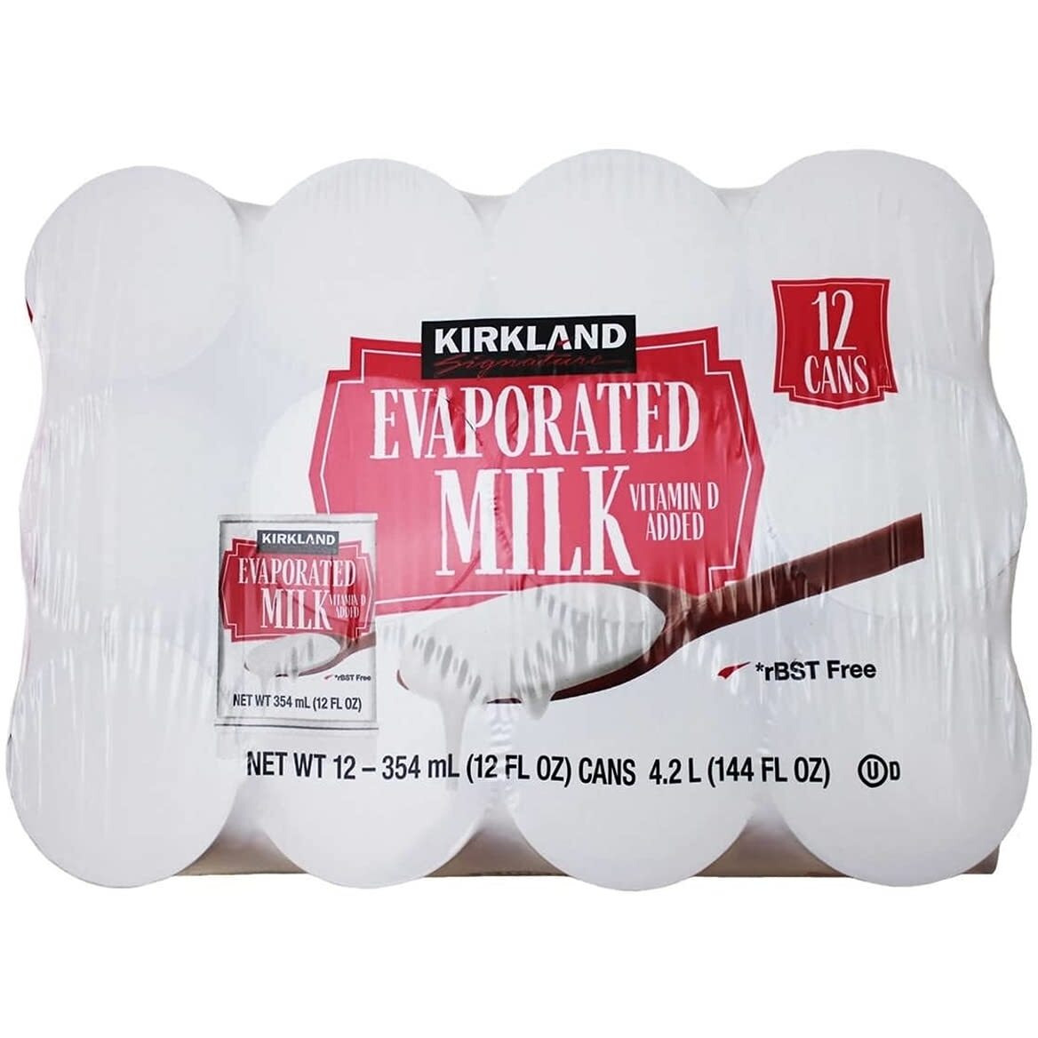 Kirkland Signature Evaporated Milk, 12 Fluid Ounce (12 Count)