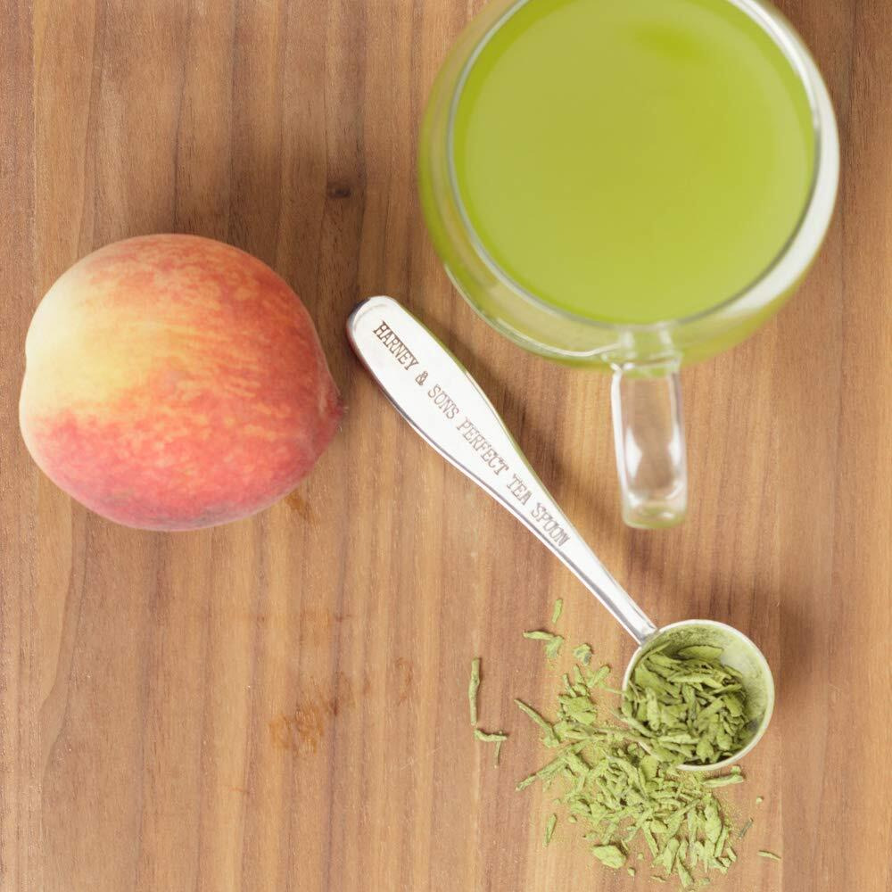 Harney & Sons White Peach Matcha Tea, Loose 4 Ounce Tin