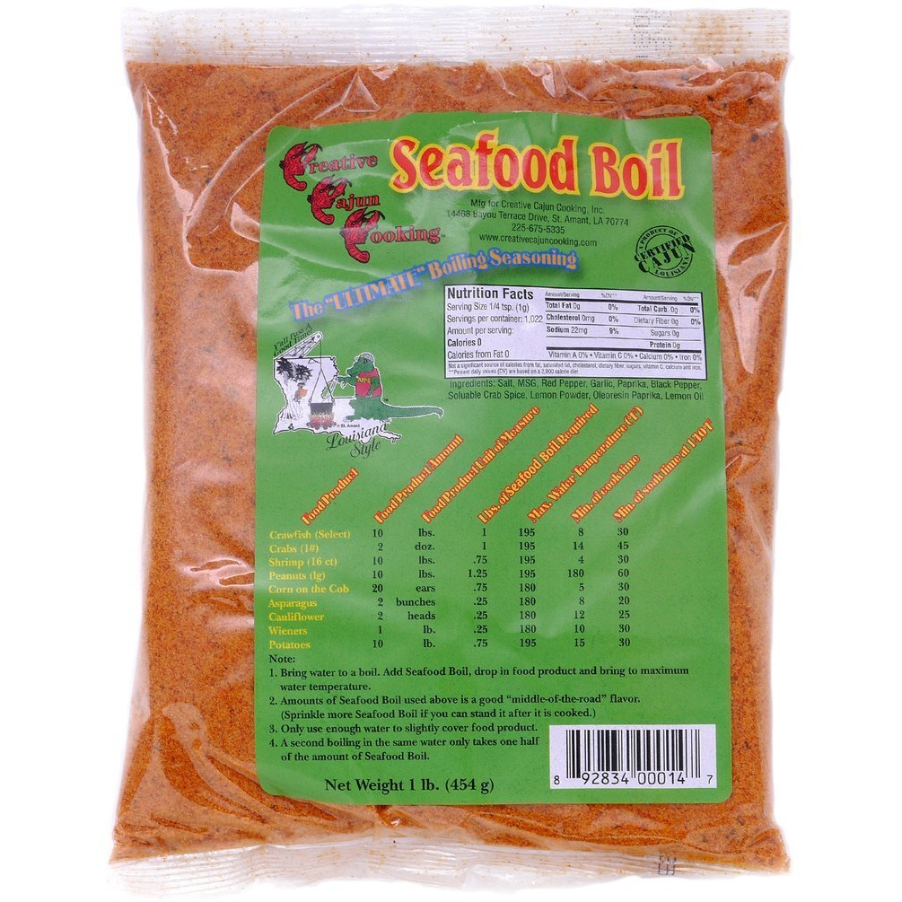 Creative Cajun Cooking Seafood Boil Seasoning 1 Lb Bag