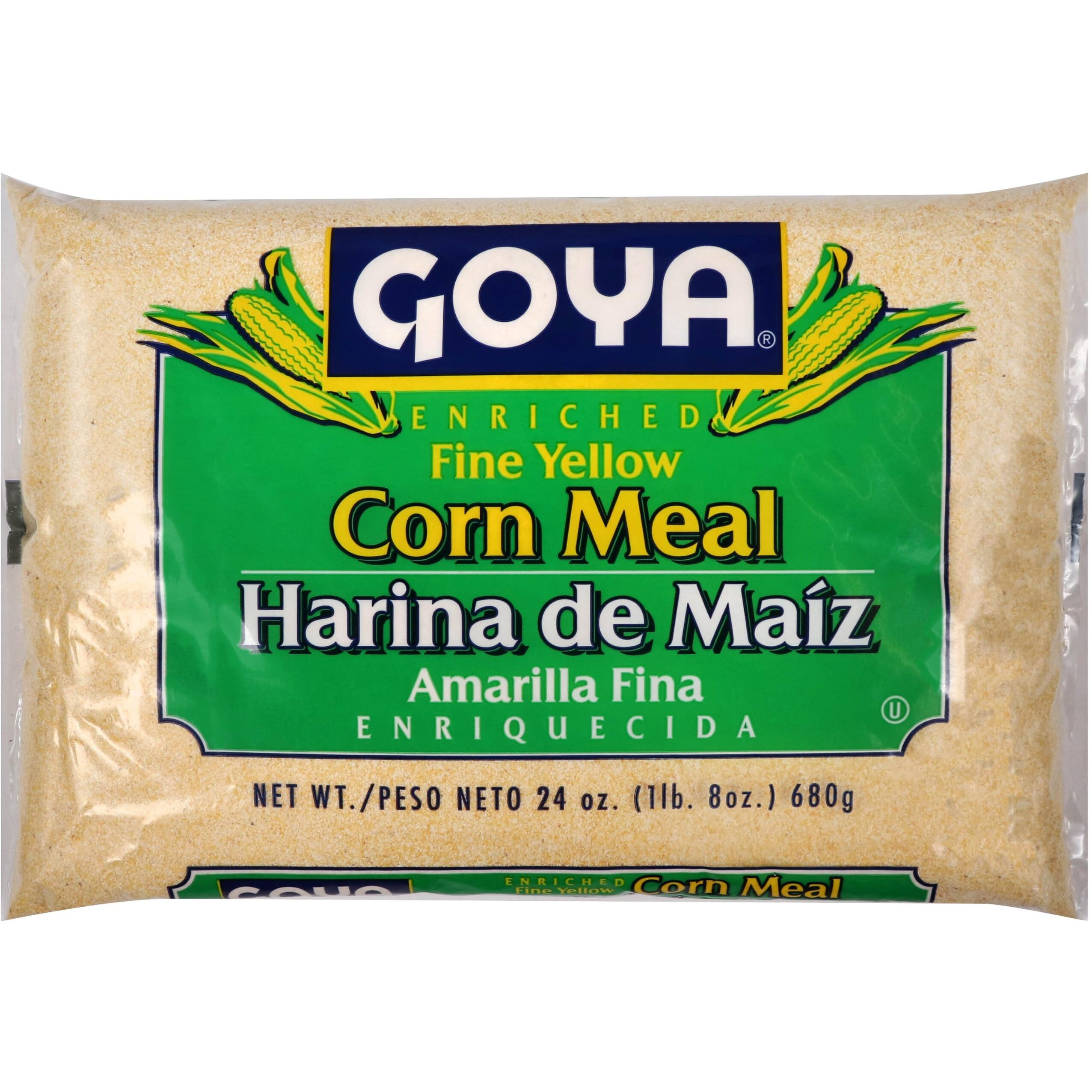 Yellow Cornmeal By Goya, Gluten Free Cornmeal, Harina De Maiz, Fine Ground Corn Flour For Cornbread, Cornmeal Porridge, And More, 24Oz. Bag