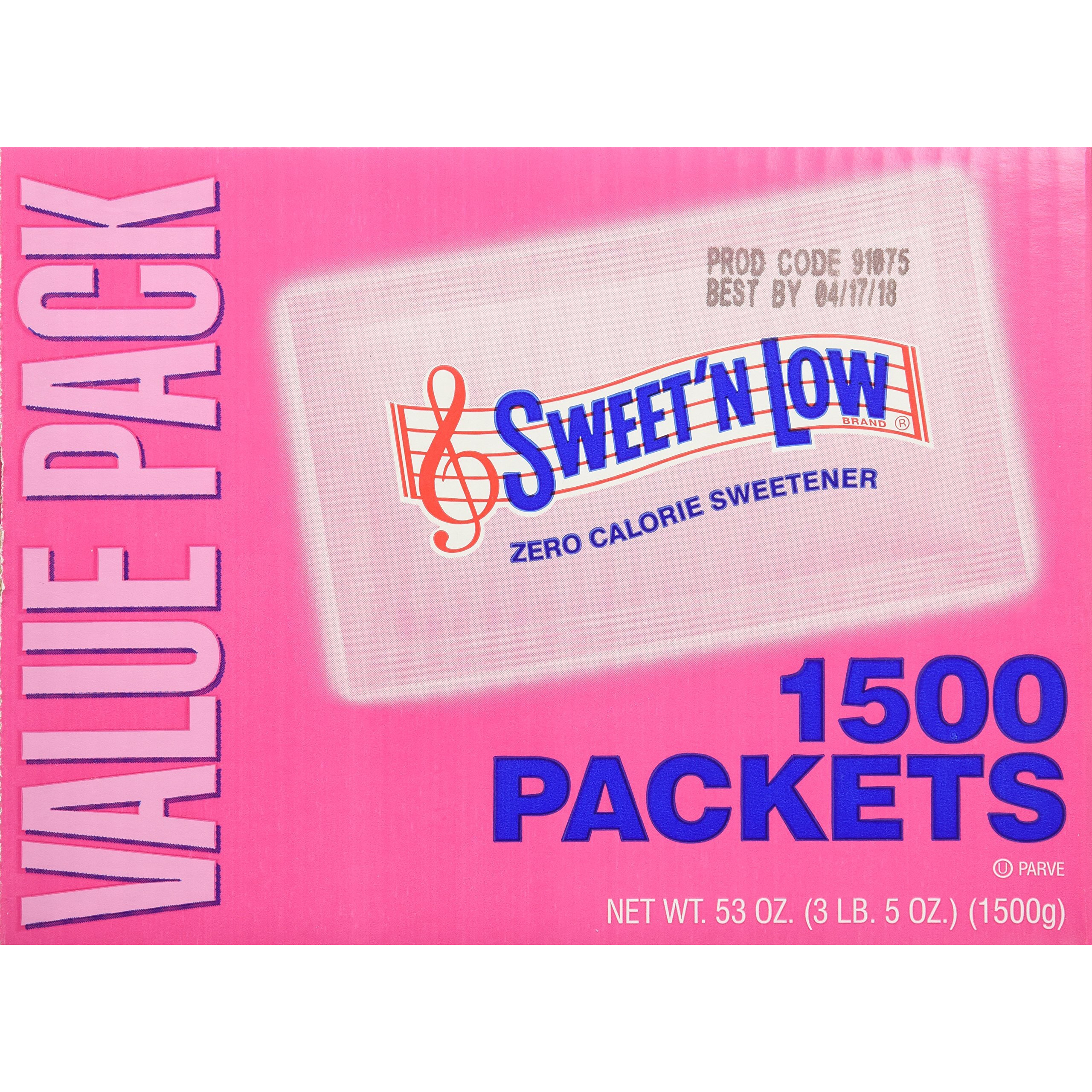 Sweet And Low Zero Calorie Sweetener 1500 Individual Serving Packets