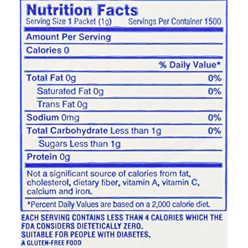 Sweet And Low Zero Calorie Sweetener 1500 Individual Serving Packets
