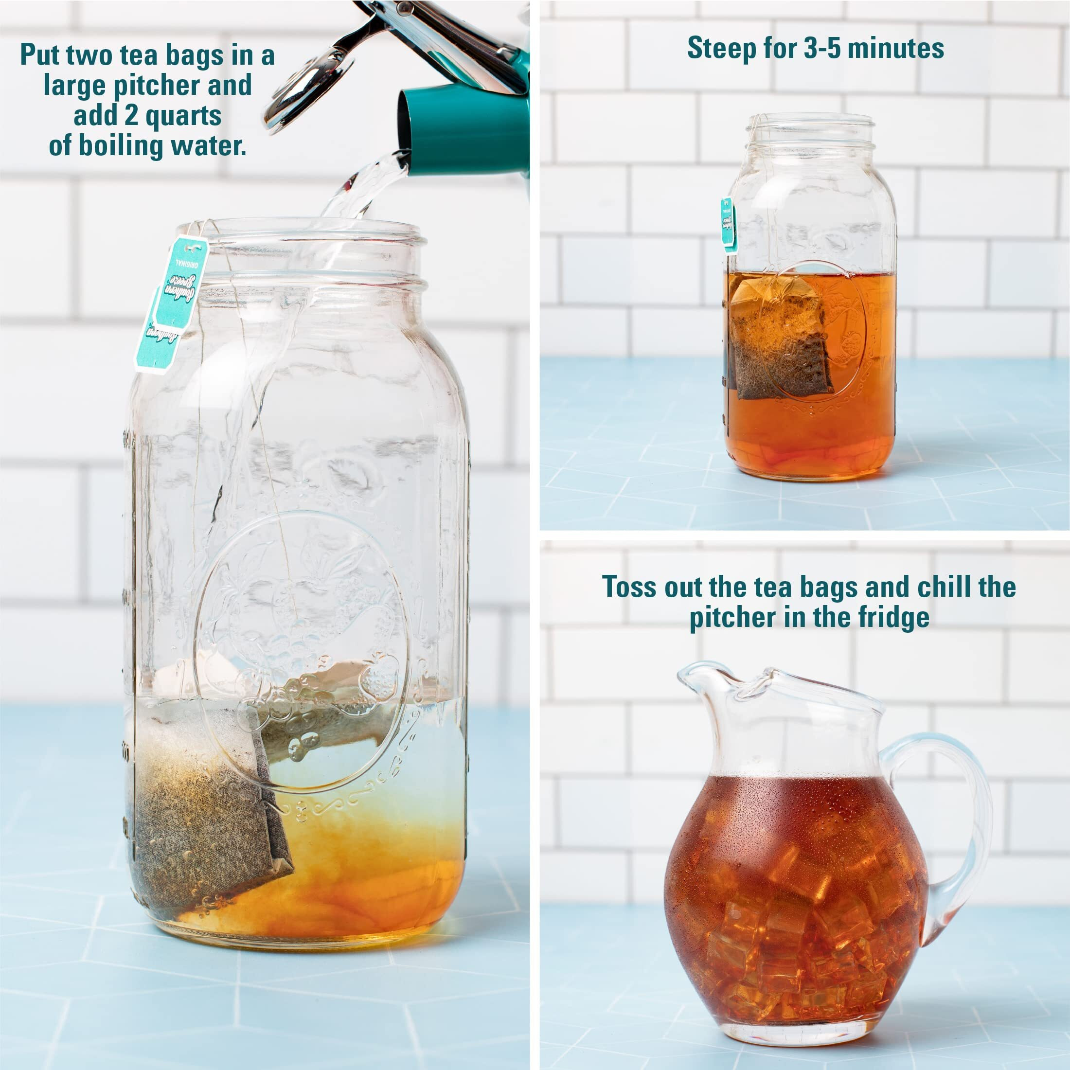 Southern Breeze Hot Brew Sweet Tea Original Iced Tea With Black Tea And Zero Carbs Zero Sugar, 22 Individually Wrapped Family Size Tea Bags, Pack Of 2