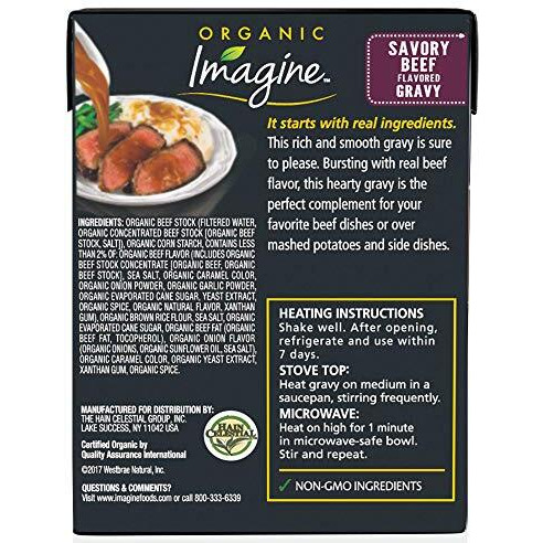 Imagine Organic Gravy, Savory Beef, 13.5 Oz (Pack Of 12)