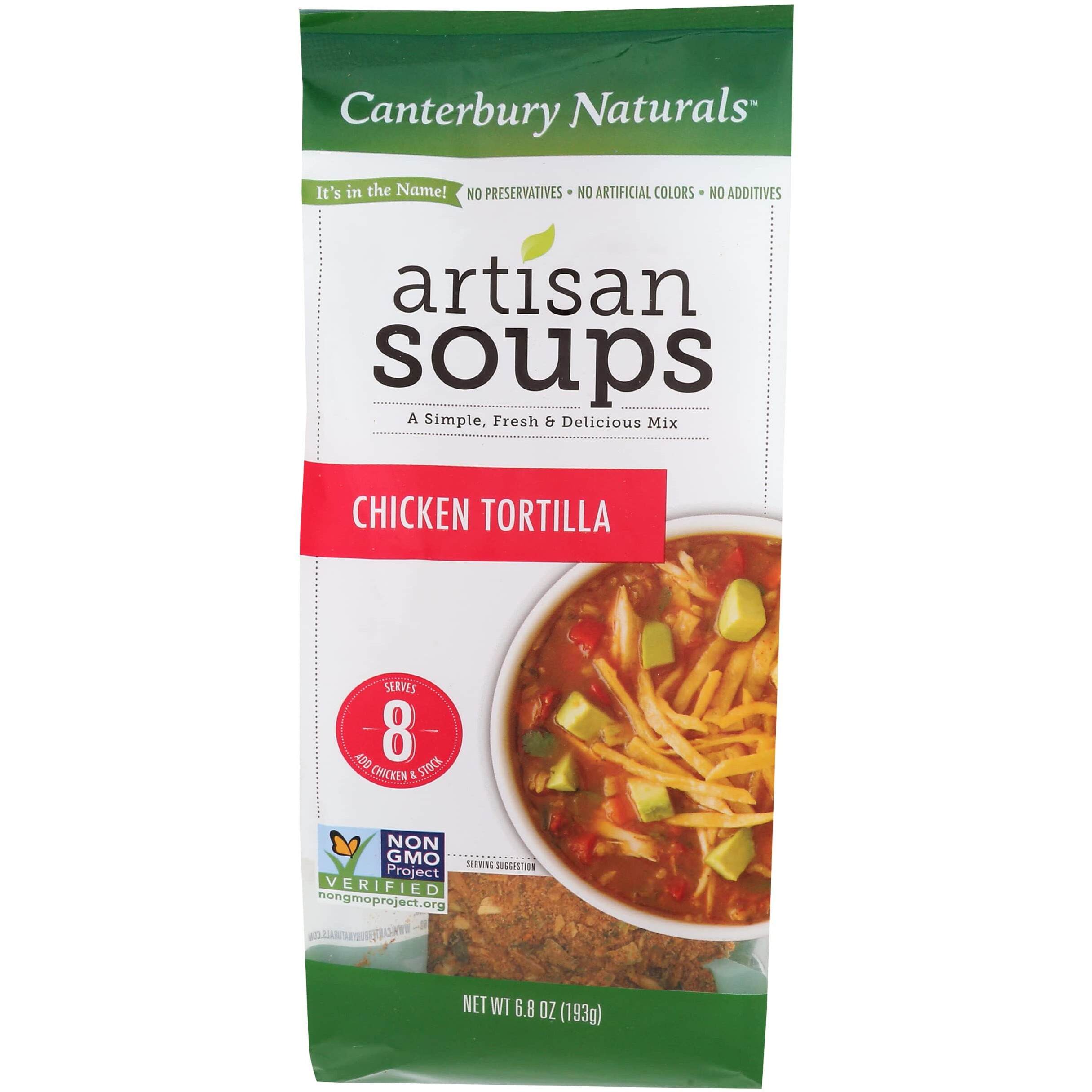 Canterbury Naturals Artisan Soup Mix, Chicken Tortilla Soup Mix, Non-Gmo, Makes 8 Servings, 6.8-Ounce Bag (Pack Of 3)