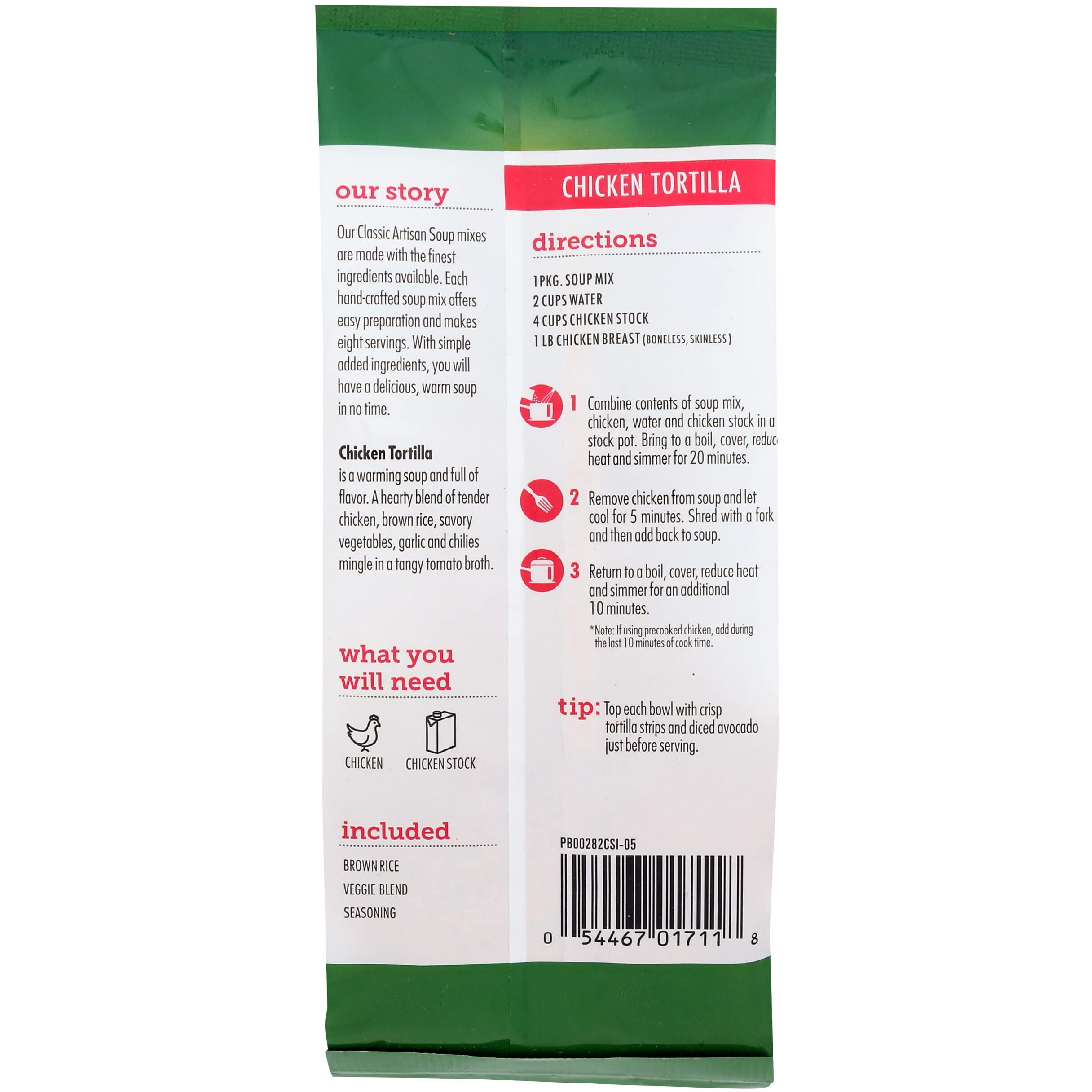Canterbury Naturals Artisan Soup Mix, Chicken Tortilla Soup Mix, Non-Gmo, Makes 8 Servings, 6.8-Ounce Bag (Pack Of 3)