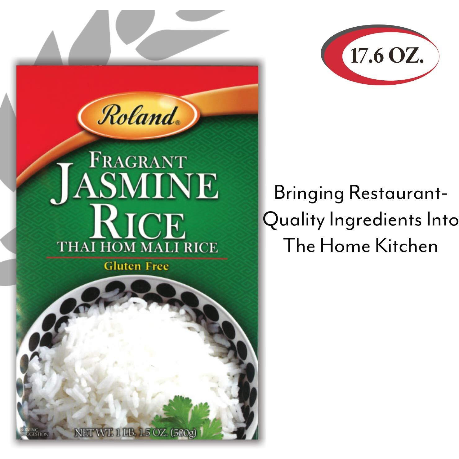 Roland Foods Fragrant Jasmine Rice From Thailand, 17.5 Ounce, Pack Of 12