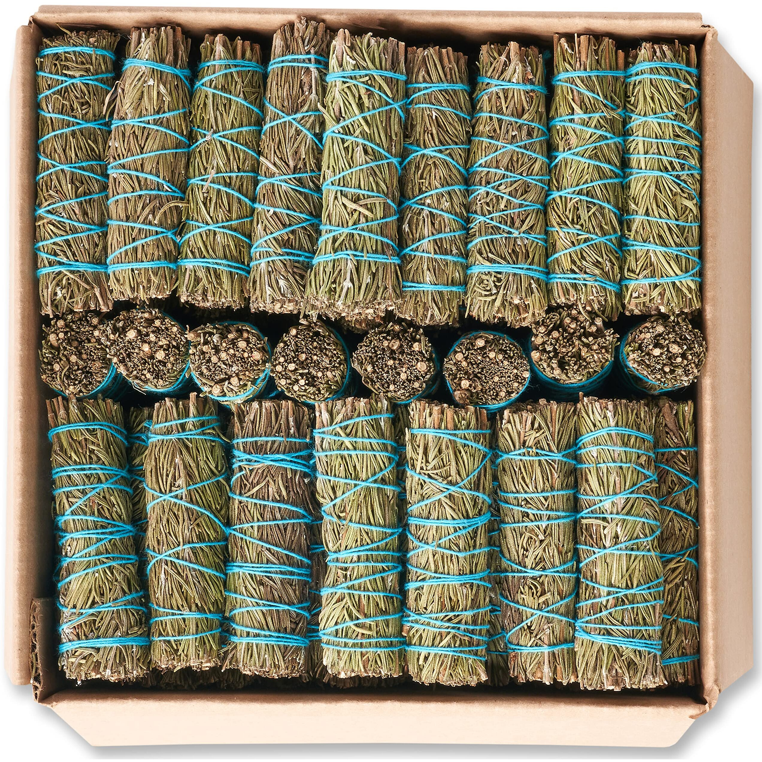 Rosemary Smudge Sticks 4 Inch | Rosemary Sage Smudging Wands | Wholesale Sage Bulk Sage Kit | Salvia Blanca Para Limpiar | Sustainably Sourced California Sage