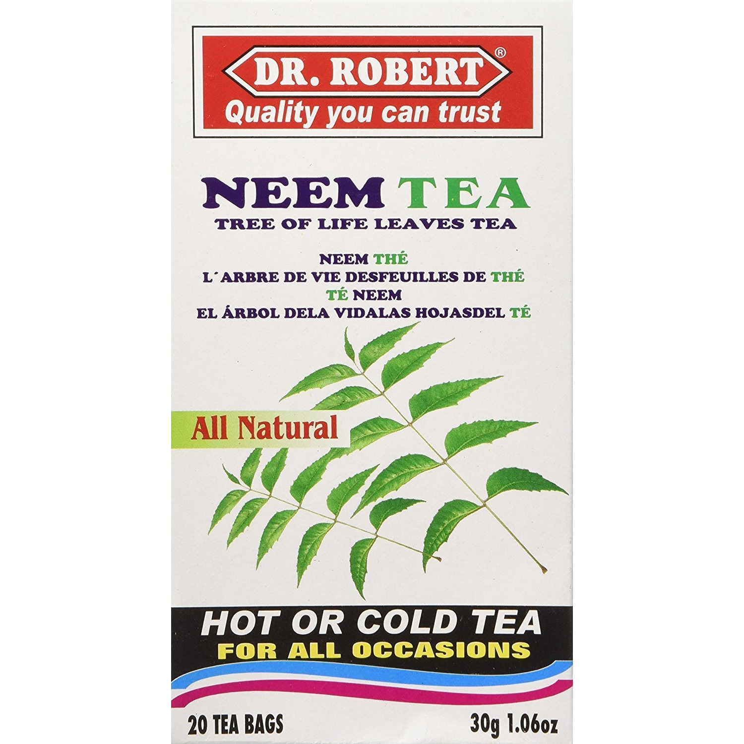 Dr Robert Neem Leaves Tea - 2-Pack (40 Bags)