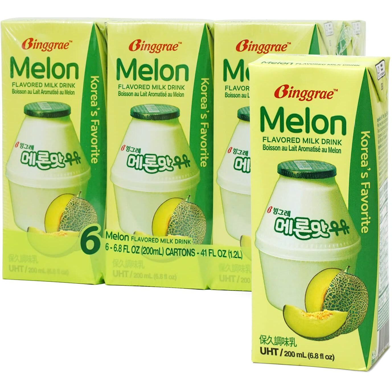 Binggrae Melon Flavored Milk (Pack Of 6)