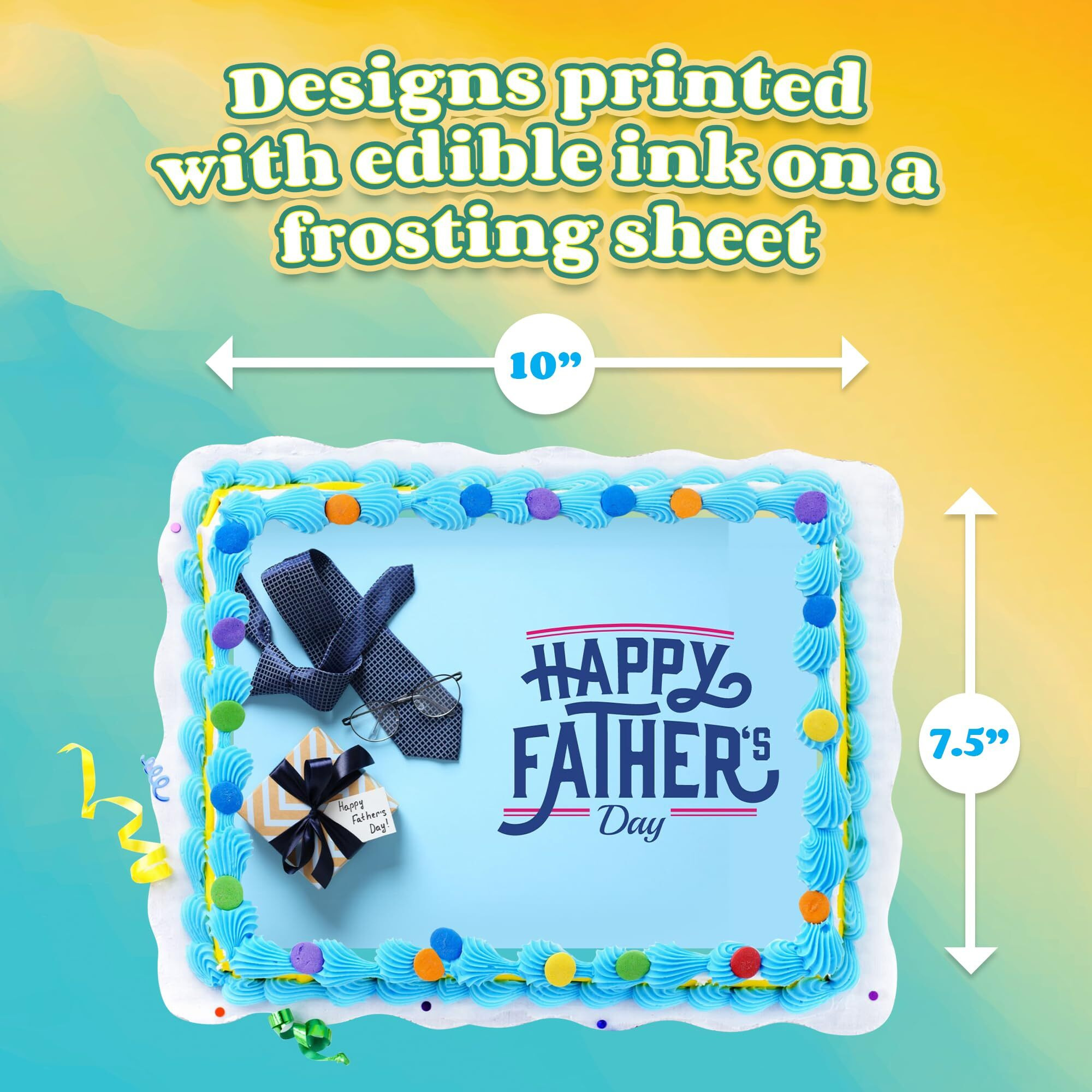 Custom Edible Prints On Cake Create Your Special Event With Custom Edible Image Toppers - Upload Photos For Unique, Stylish Designs On Rectangular, Round Cakes Designs - 7.5&quot&quot X 10&quot&quot Rectangular
