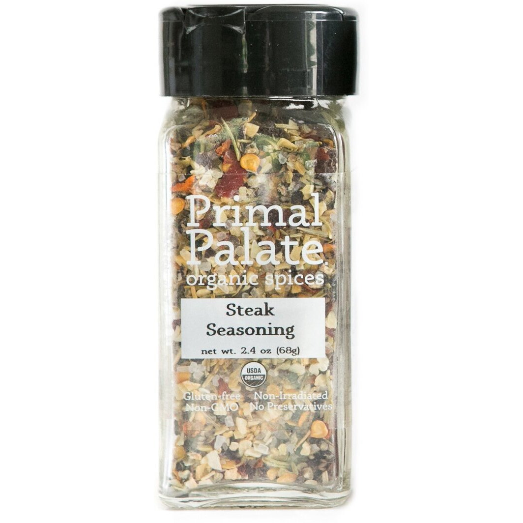 Primal Palate Organic Steak Seasoning, Certified Organic, 2.4 Oz Bottle