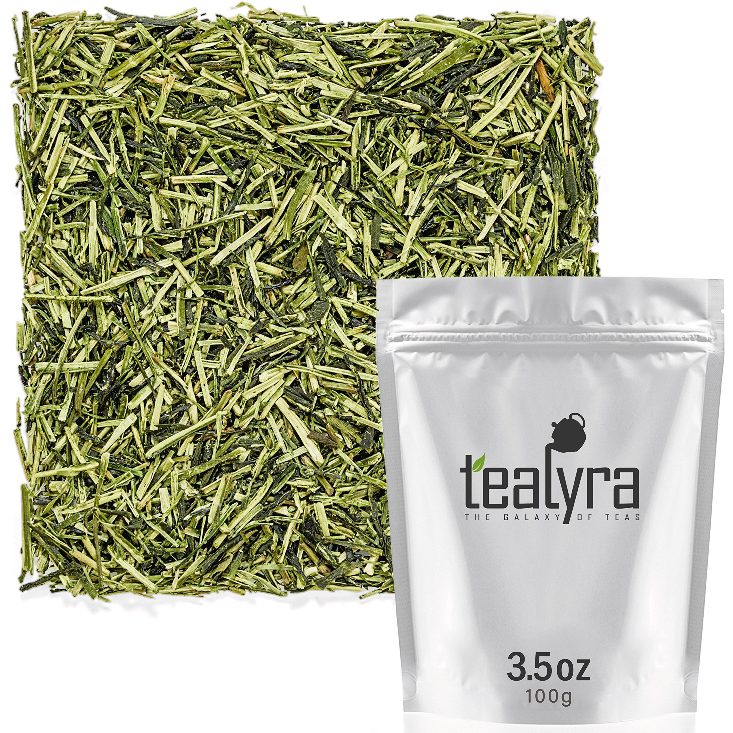 Tealyra - Premium Kukicha Twig Kabuse - Japanese Green Tea - Loose Leaf Tea - Mild Slightly Nutty Flavour - High Level Of Antioxidants - Caffeine Level Low - 100G