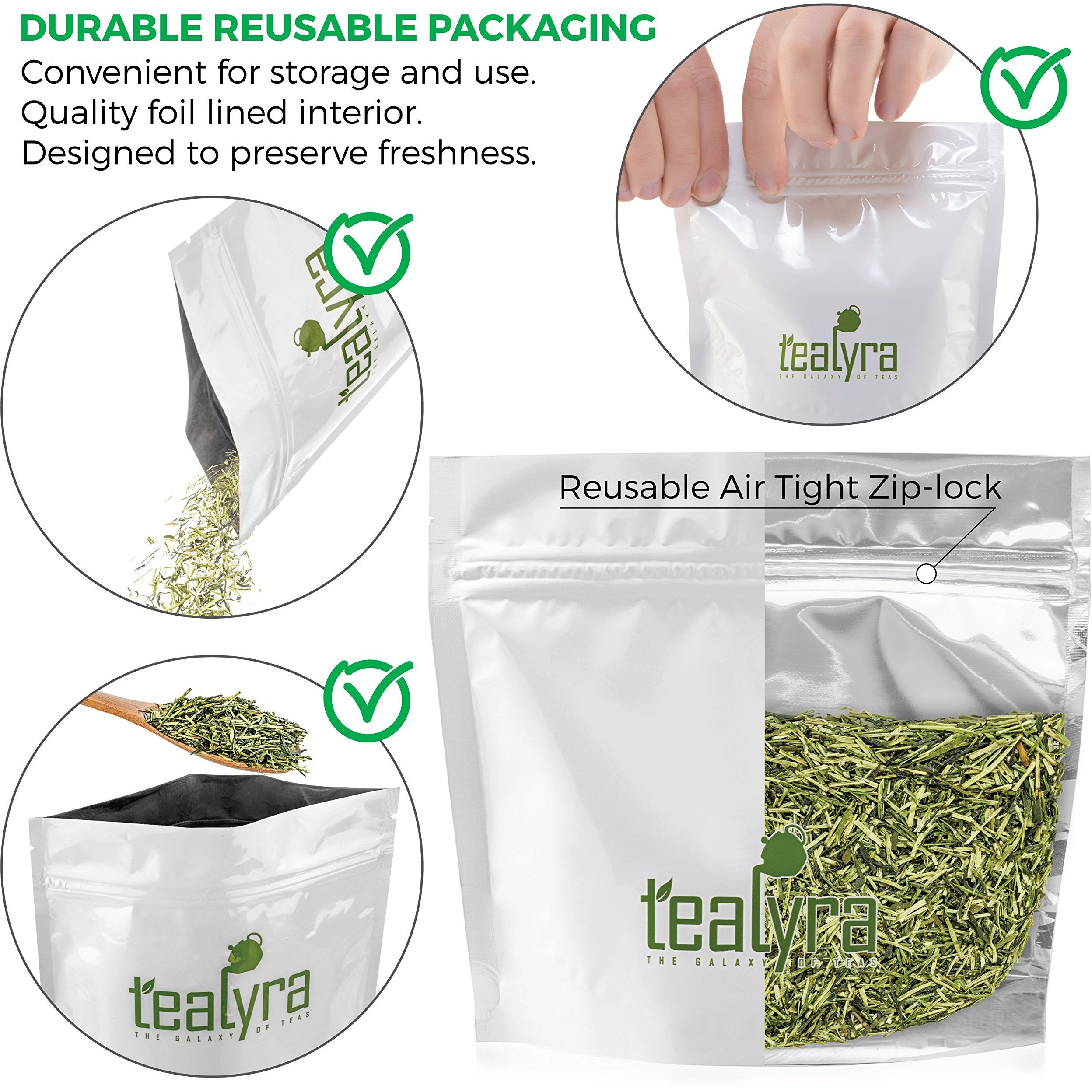 Tealyra - Premium Kukicha Twig Kabuse - Japanese Green Tea - Loose Leaf Tea - Mild Slightly Nutty Flavour - High Level Of Antioxidants - Caffeine Level Low - 100G