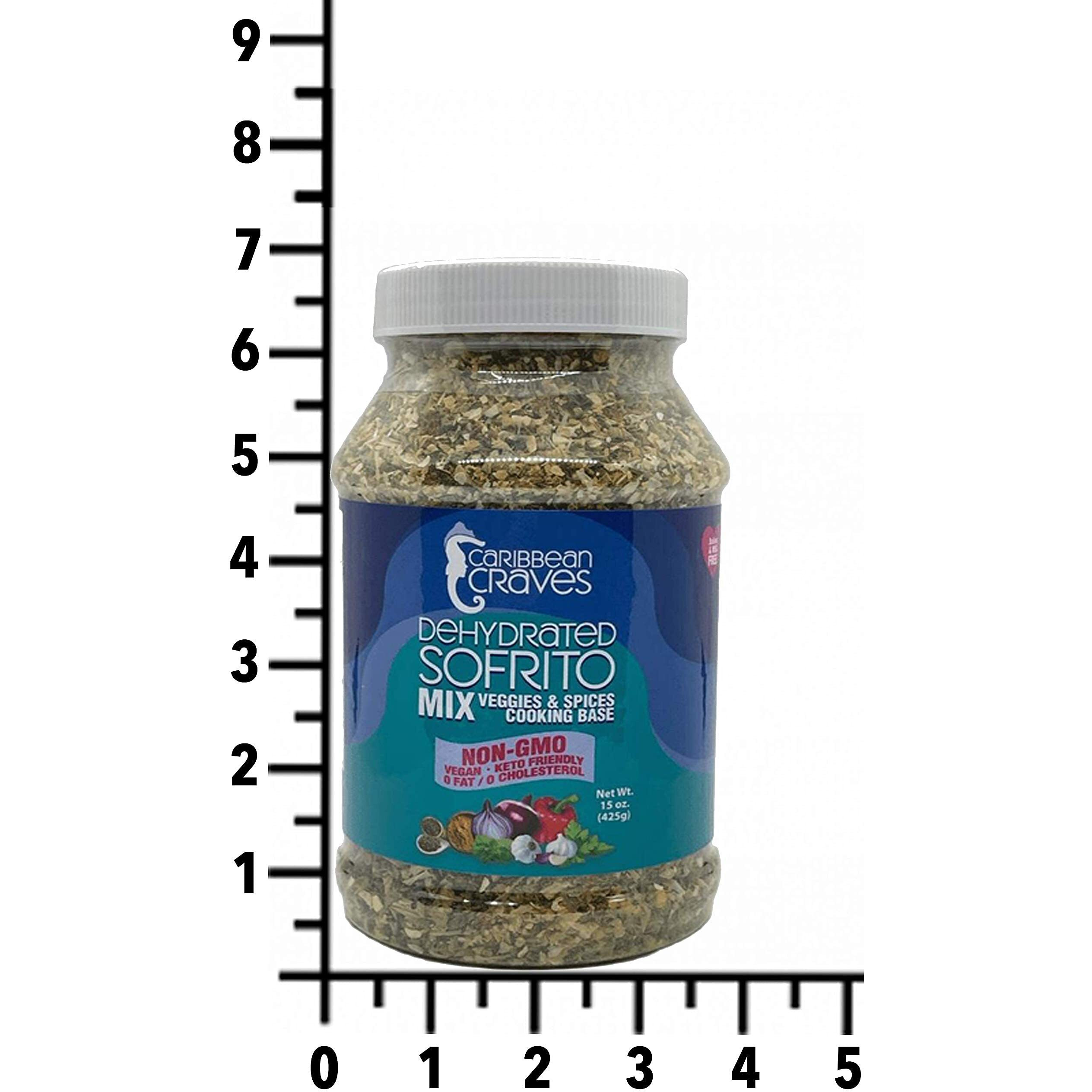 Caribbean Craves - Dehydrated Sofrito Mix | No-Msg, Vegan, Keto Friendly, Natural Ingredients (15Oz X 1) 15Oz