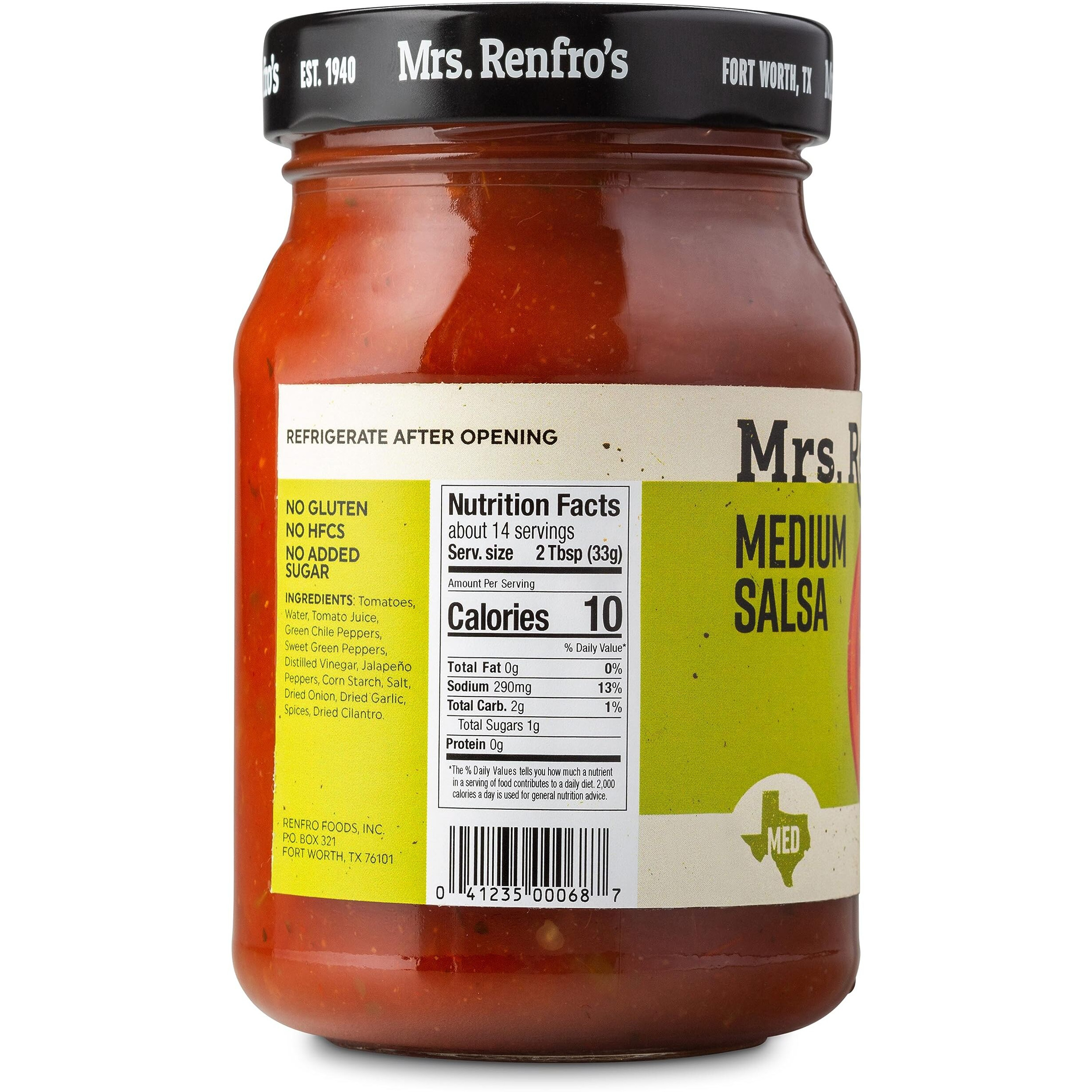 Mrs. Renfros Medium Salsa - Gluten Free (16-Oz. Jars, 2-Pack)