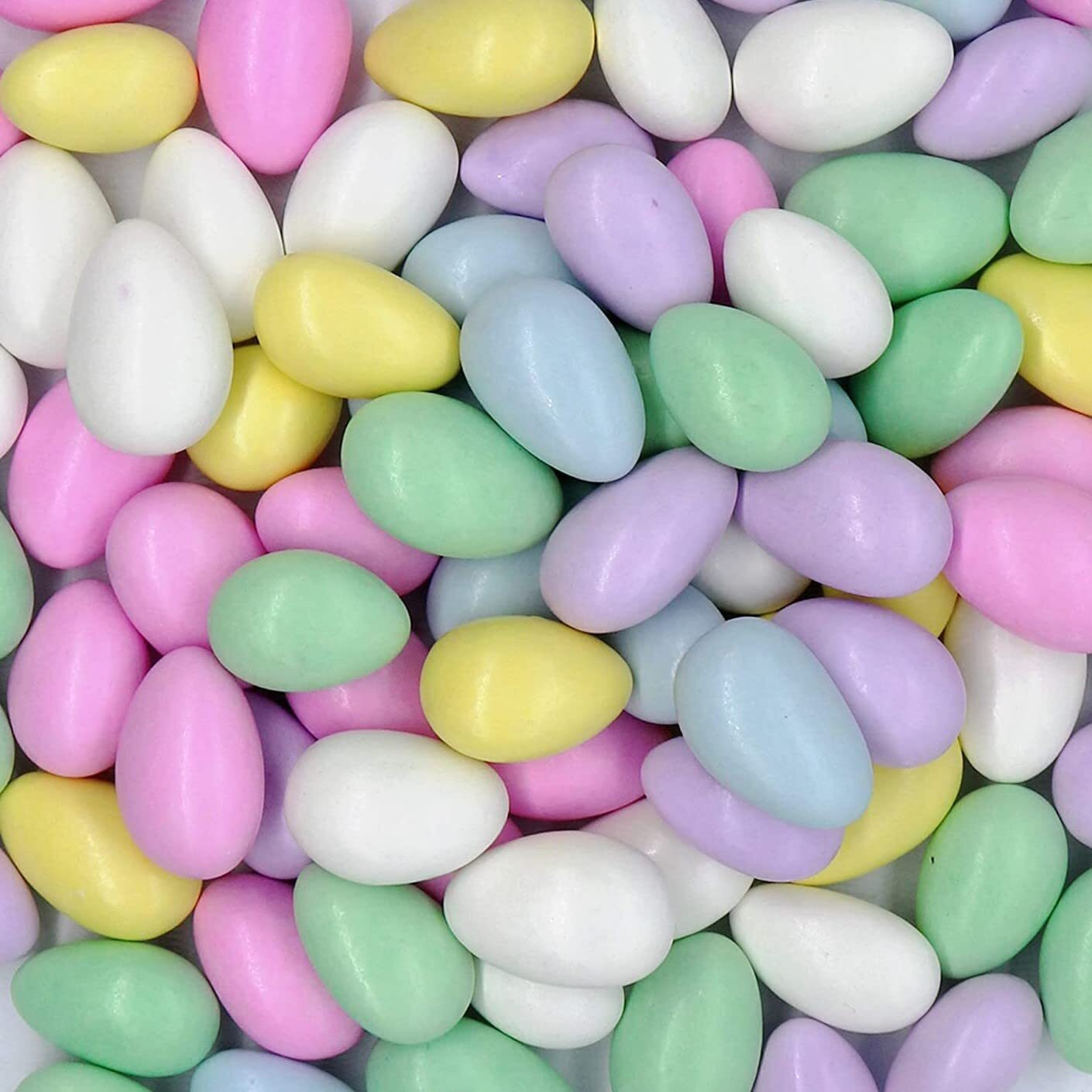 Sweetglob Jordan Almonds Party Colors Hard Candy (2 Pound, Assorted Pastel Colors)