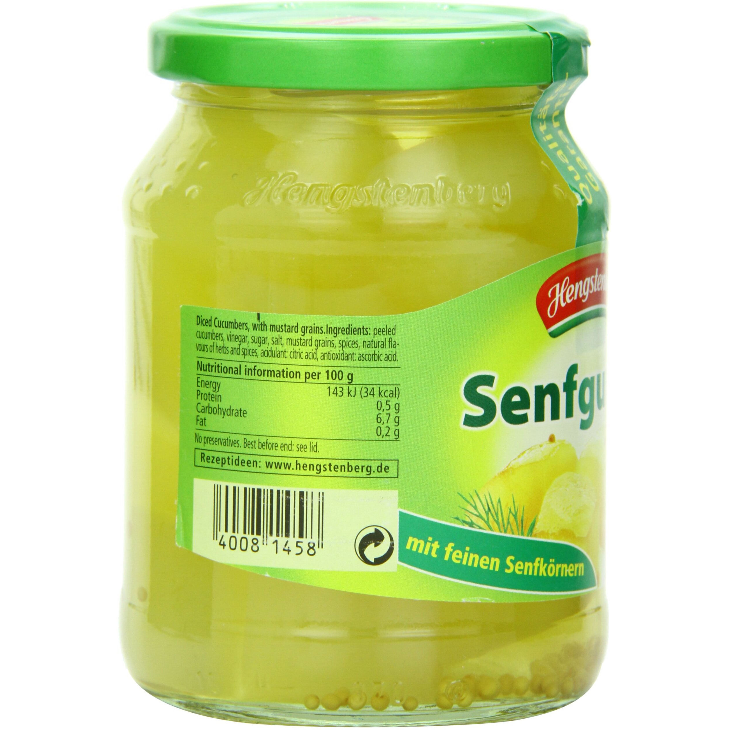 Hengstenberg Senfgurken, 12.50 Ounce