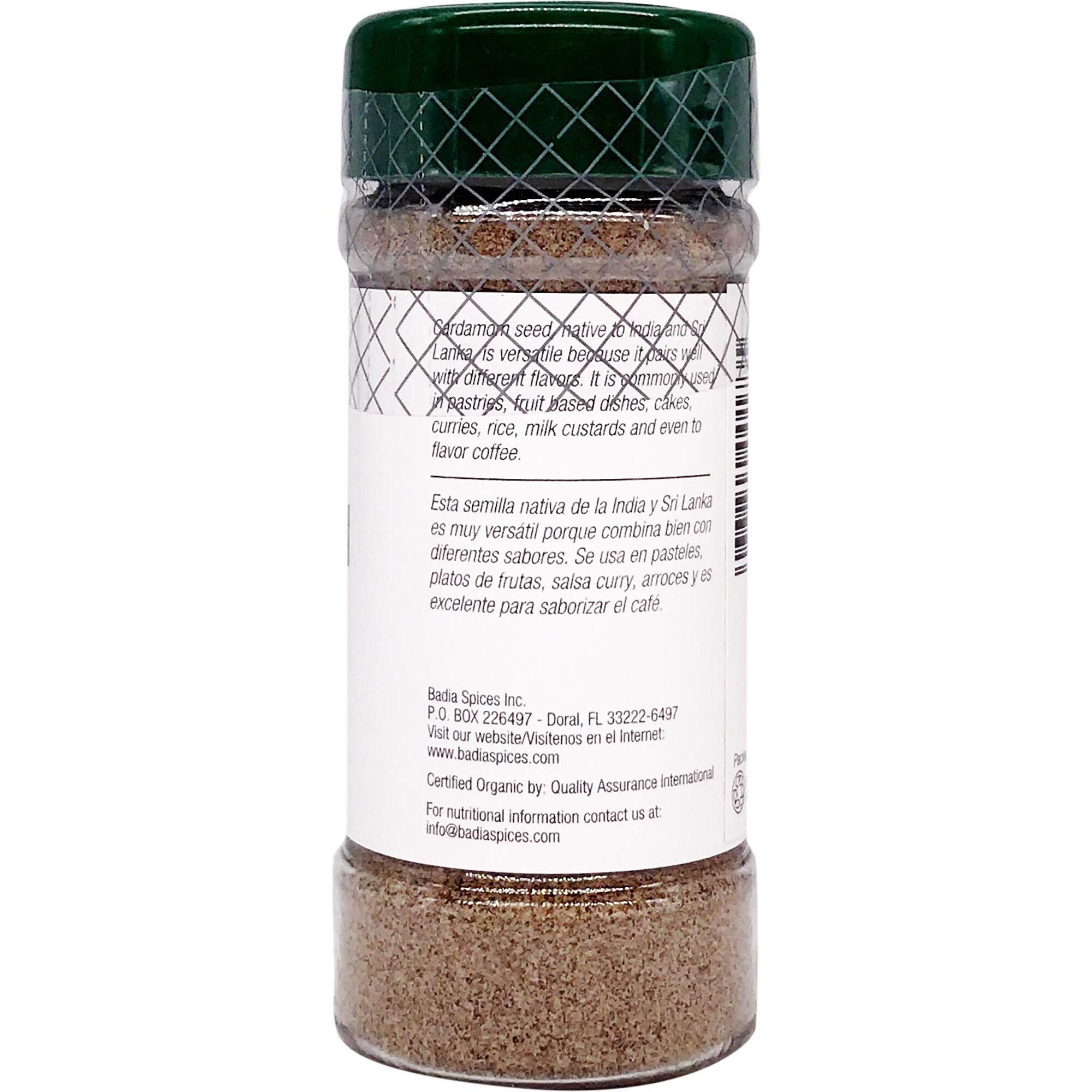 Badia Spices, Organic Ground Cardamom, 2.5 Ounce