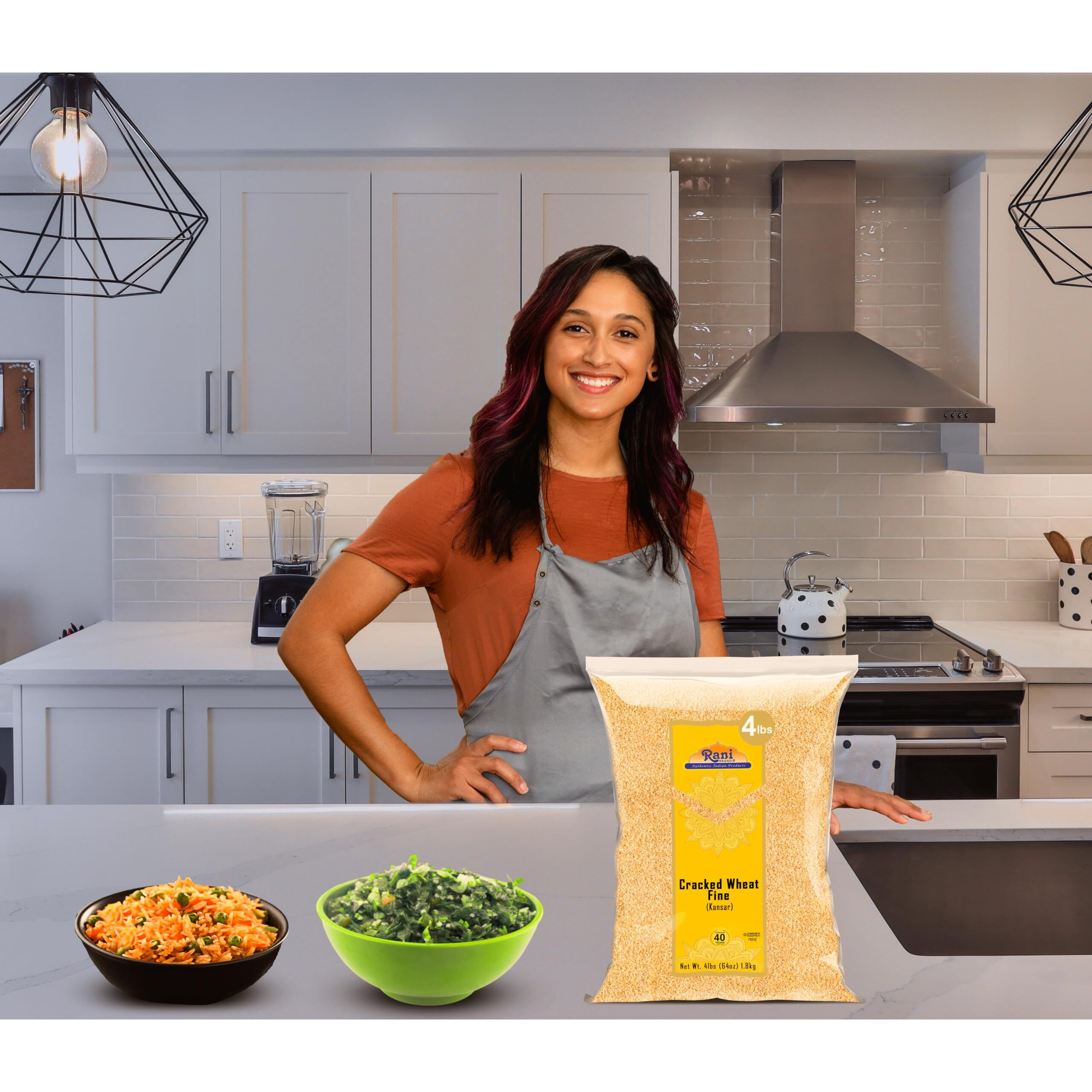 Rani Cracked Wheat Fine (Kansar/Bulgur Wheat1) 64Oz (4Lbs) 1.81Kg Bulk ~ All Natural | Vegan | Gluten Friendly | Non-Gmo |Kosher | Indian Origin