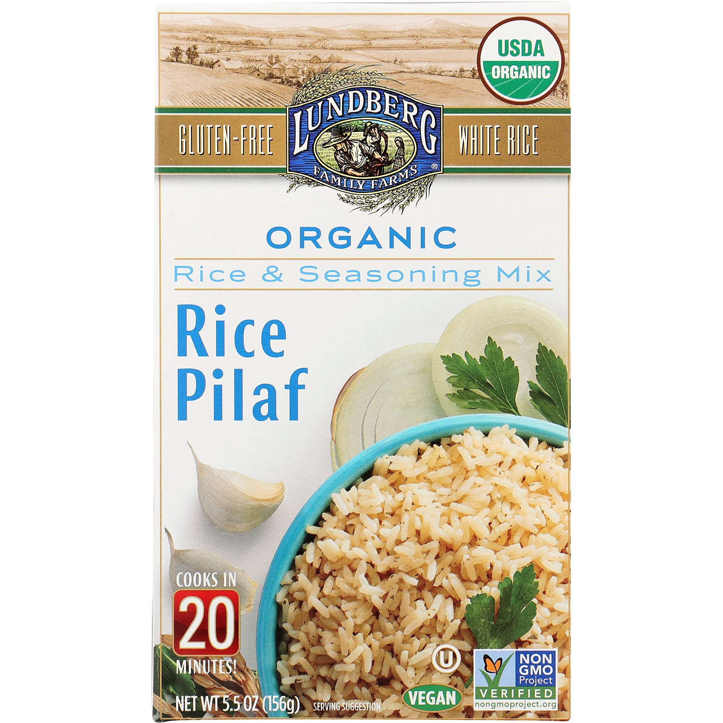 Lundberg Organic Rice Pilaf, Gluten-Free, Vegan, 20 Minute Cook Time, 5.5 Oz (Pack Of 6)