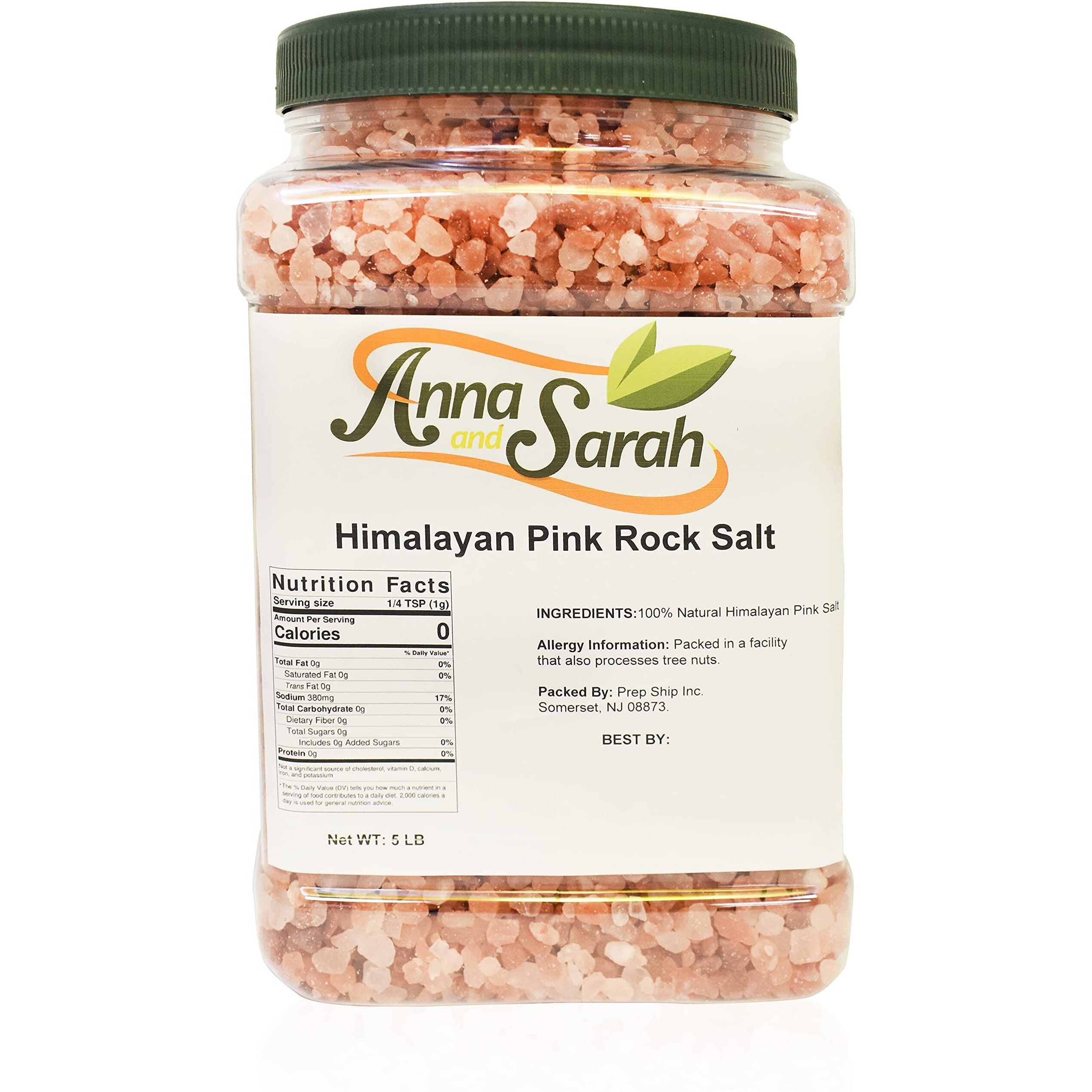 Anna And Sarah Himalayan Pink Rock Salt In Jar, 5 Lbs