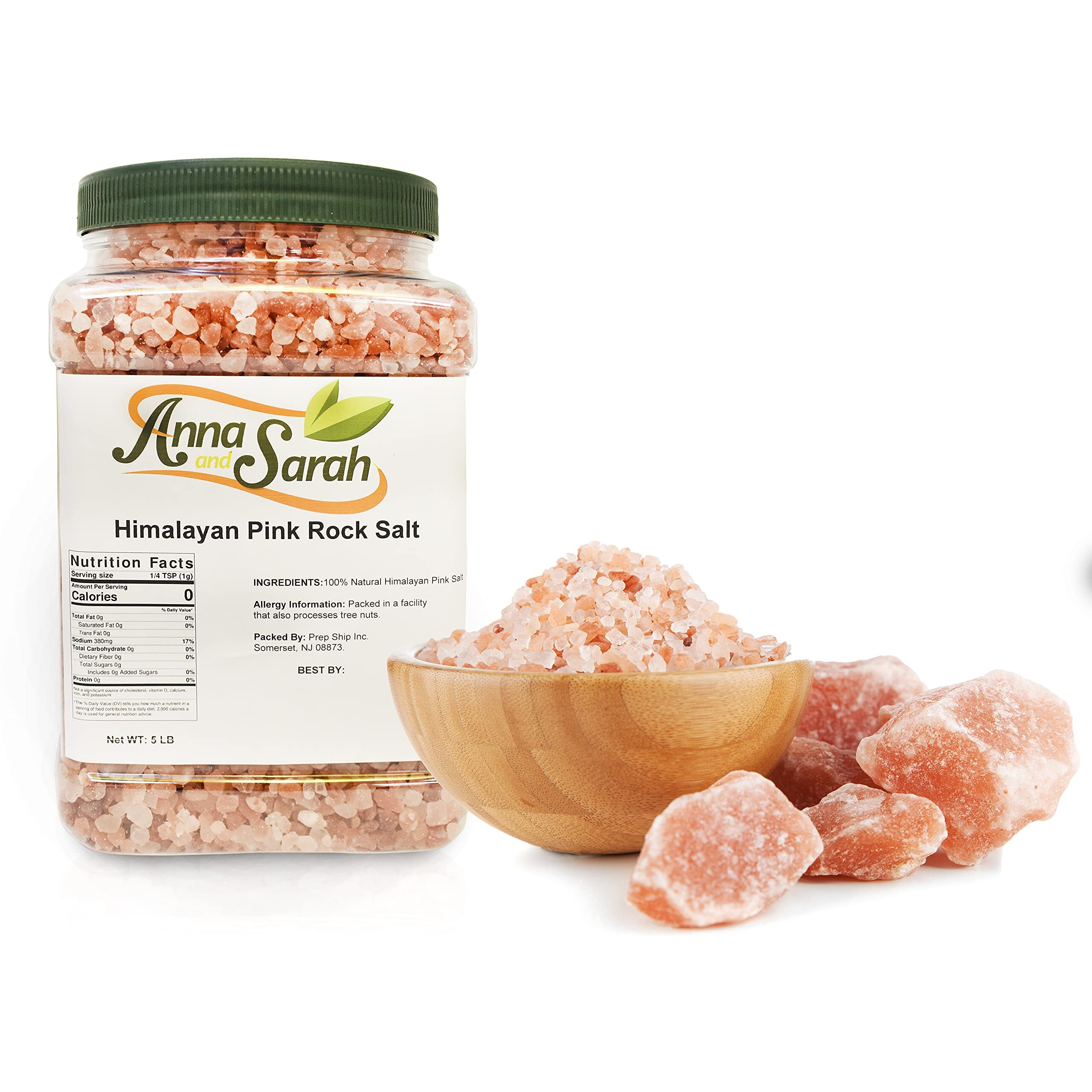 Anna And Sarah Himalayan Pink Rock Salt In Jar, 5 Lbs