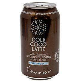 Frannie's Sparkling Beverage- Zero Calories & Sugar, Aspertame Free 8-Pack 12 Fl. Oz. Cans (Cold Coco Latte)