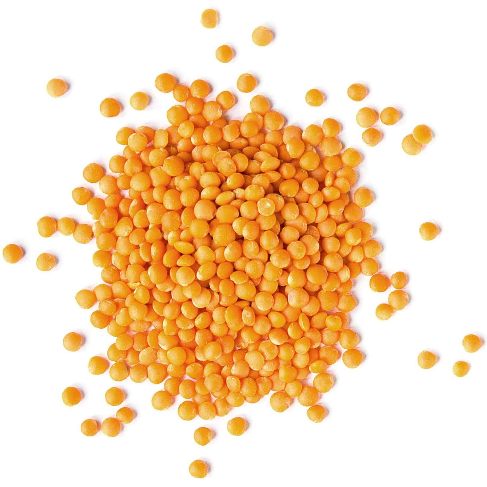 Food To Live Organic Red Split Lentils, 1 Pound - Non-Gmo, Masoor Dal, Dried, Vegan, Kosher, Bulk. No Soaking Required. Source Of Dietary Fiber, Vitamin B, Protein. For Soups, Dahl, Spicy Curries.