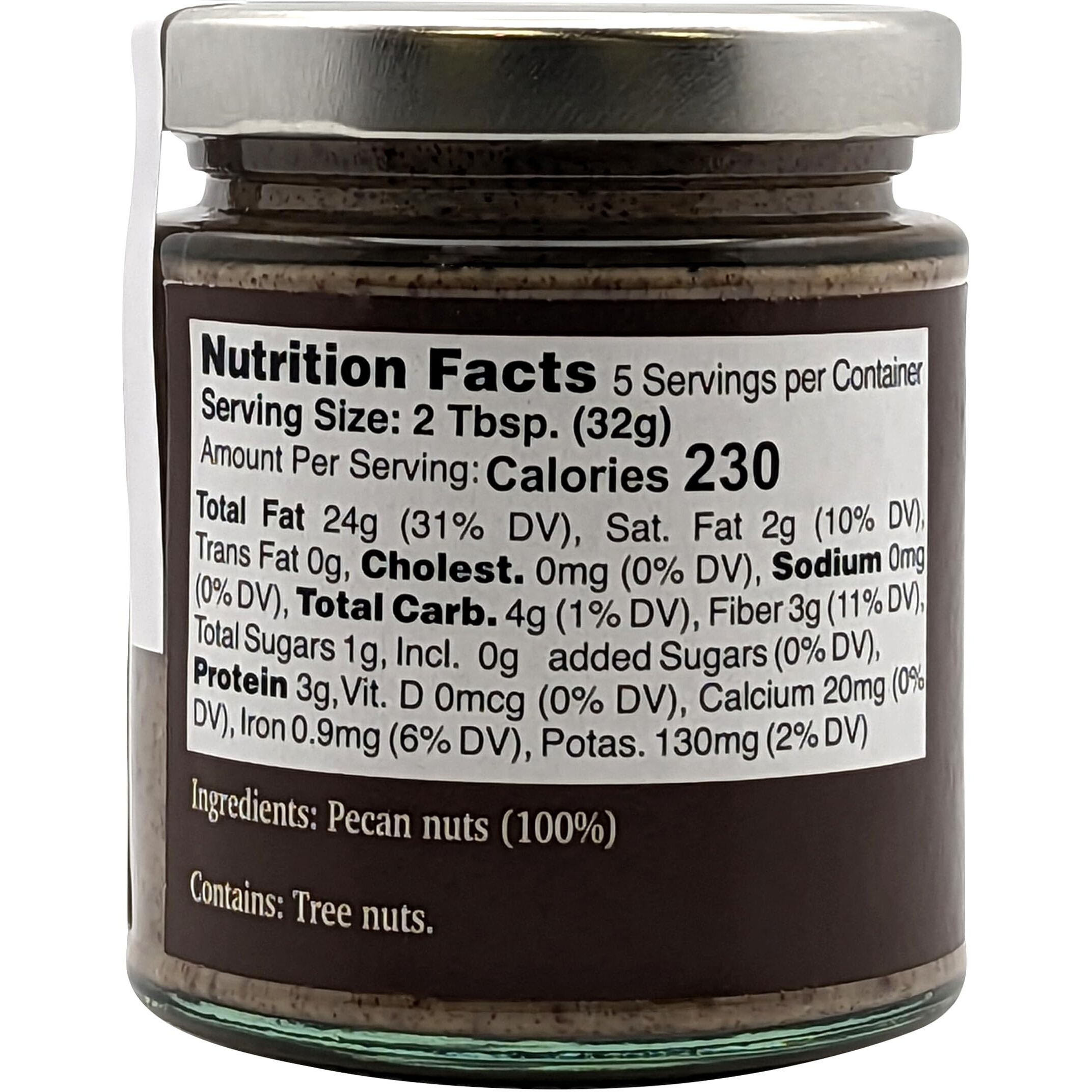 Nutural World - Smooth Pecan Nut Butter 6 Oz (170G) - 100% Pure Single Ingredient