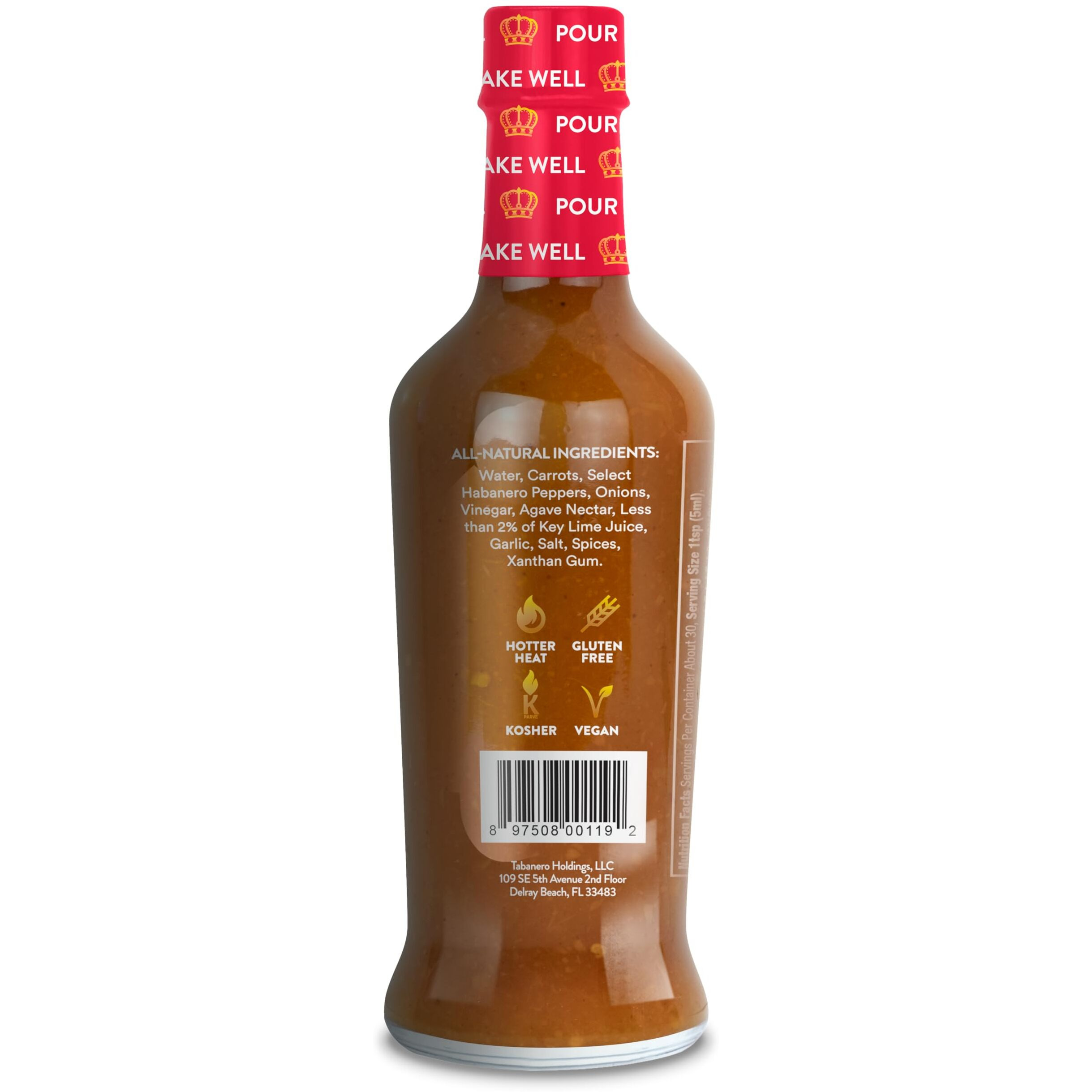 Extra Hot Hot Sauce By Tabaero, Gourmet Hot Sauce Gift, Fiesta Party Favors, All Natural, Gluten Free, Low Sodium, Vegan, Kosher, Made In The Usa, 5 Oz. Hot Sauce Bottle