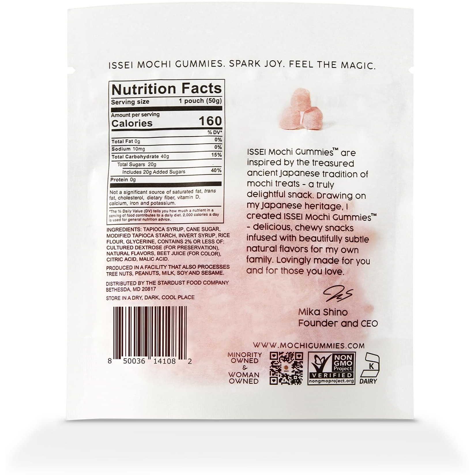 Issei Mochi Gummies Chewy Candy | Soft & Chewy | Award Winning | Gelatin-Free, Non-Gmo, Kosher | Delicious Snack | 1.76 Oz (1.76 Ounce, Watermelon)