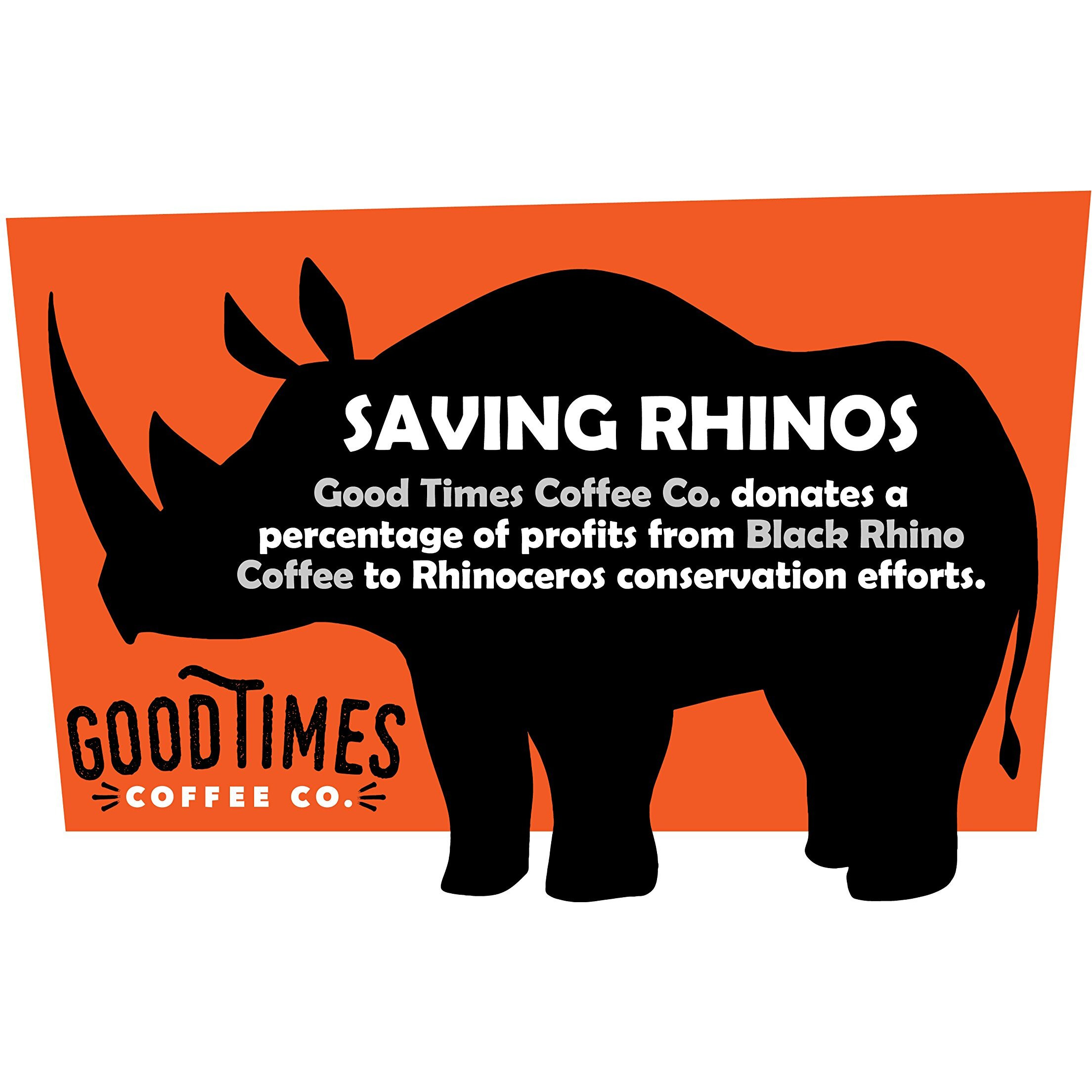 Black Rhino Espresso Roast Coffee, Single Serve Cups For Keurig K-Cup Brewers, 36 Count