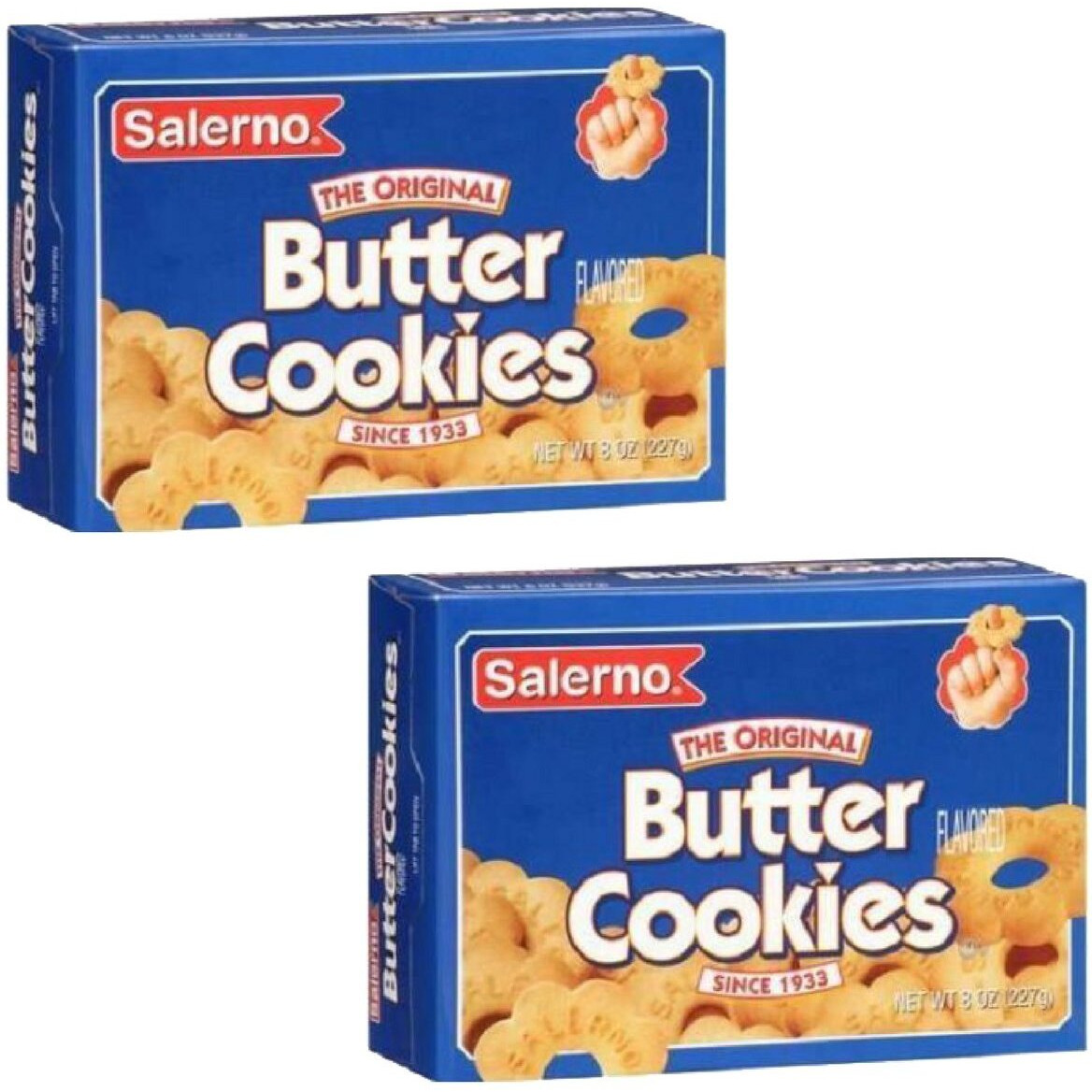 Salerno Cookies, The Original Butter Cookies, 8 Ounce (Pack Of 2)