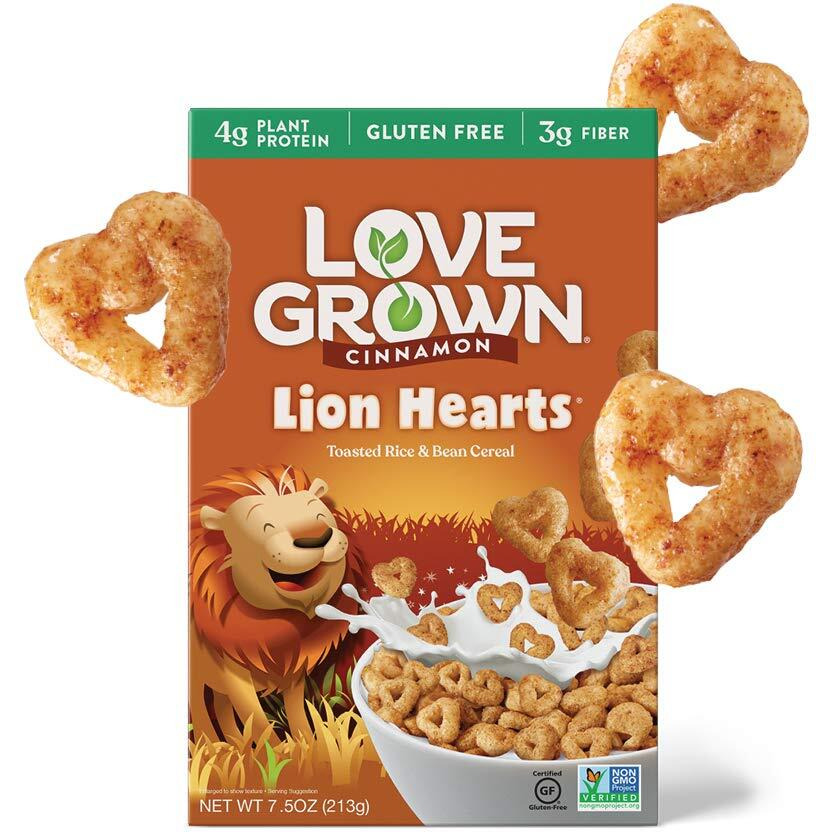 Love Grown Lion Hearts Cereal, 7.5Oz Box, 6-Pack