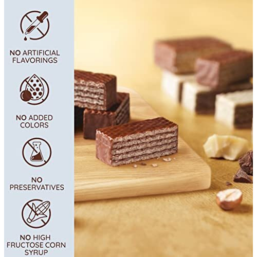 Loacker Gardena Coconut - Premium Milk Chocolate Covered Crispy Wafer Snack Bars With Coconut Cream Filling - Pack Of 25 Individually Wrapped Snacks