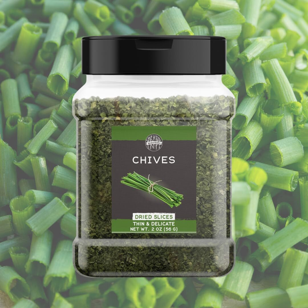 Birch & Meadow Dried Chives, 2 Oz, Thin & Delicate, Sauces & Soups
