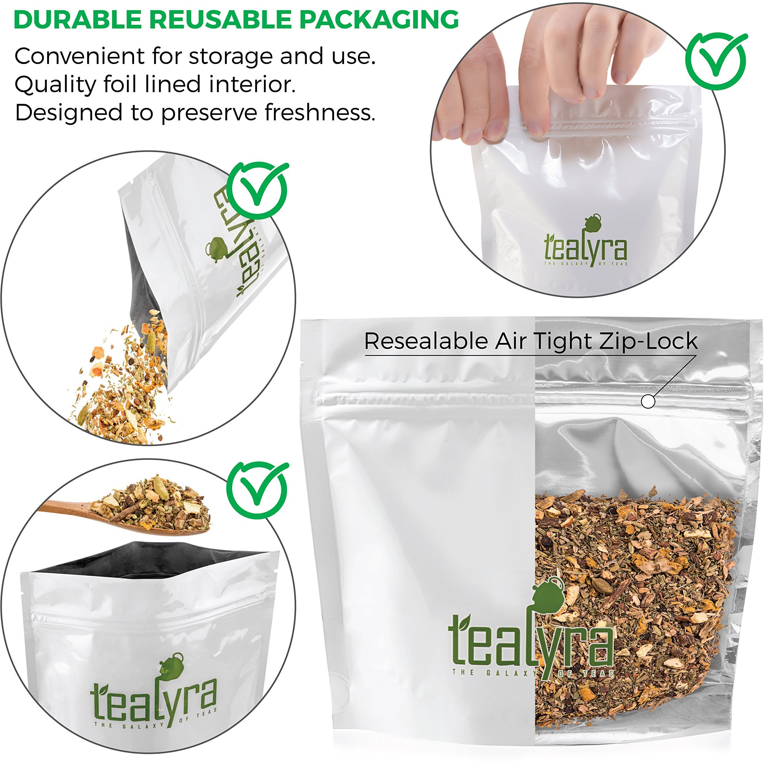 Tealyra - Holistic Health Tea - Turmeric Healthy Tonic - Ginger - Fennel - Cinnamon - Loose Leaf - All-In-One Wellness Blend - Caffeine-Free - 224G (8-Ounce)