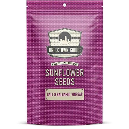 Bricktown Goods Salt And Balsamic Vinegar Flavored Sunflower Seeds - 3 Pack - Boldly Seasoned And Roasted In-Shell Sunflower Seeds - 24 Oz Total