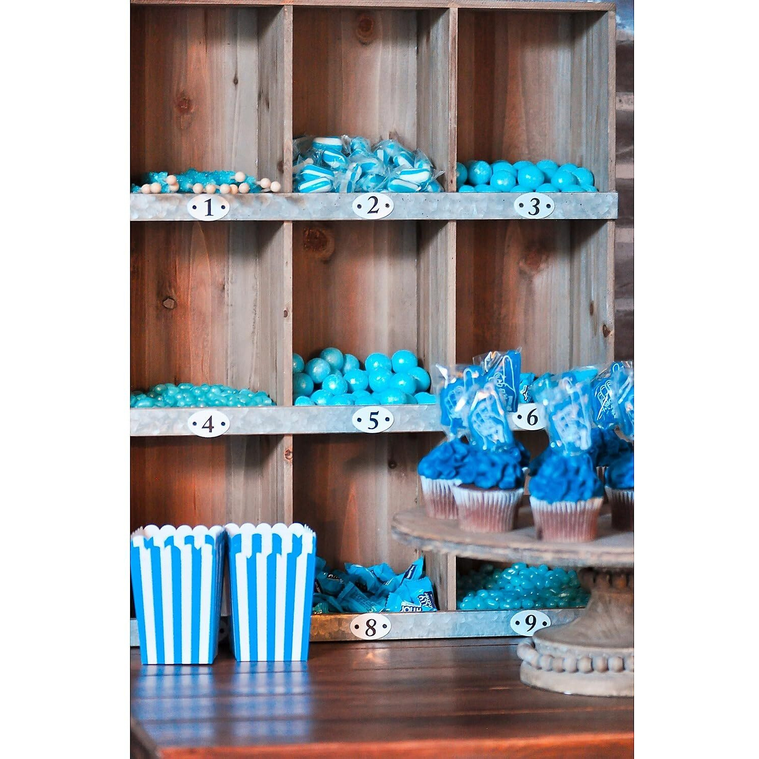 Mini Candy Canes (113 Individually Wrapped Sticks) Christmas And Party Candies (Blue)