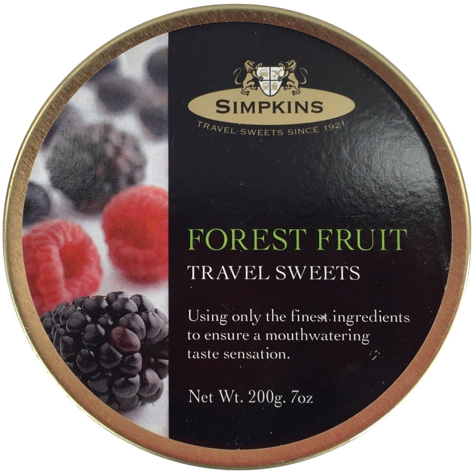 Simpkins Travel Sweets, Forest Fruit Drops, One 200G Tin