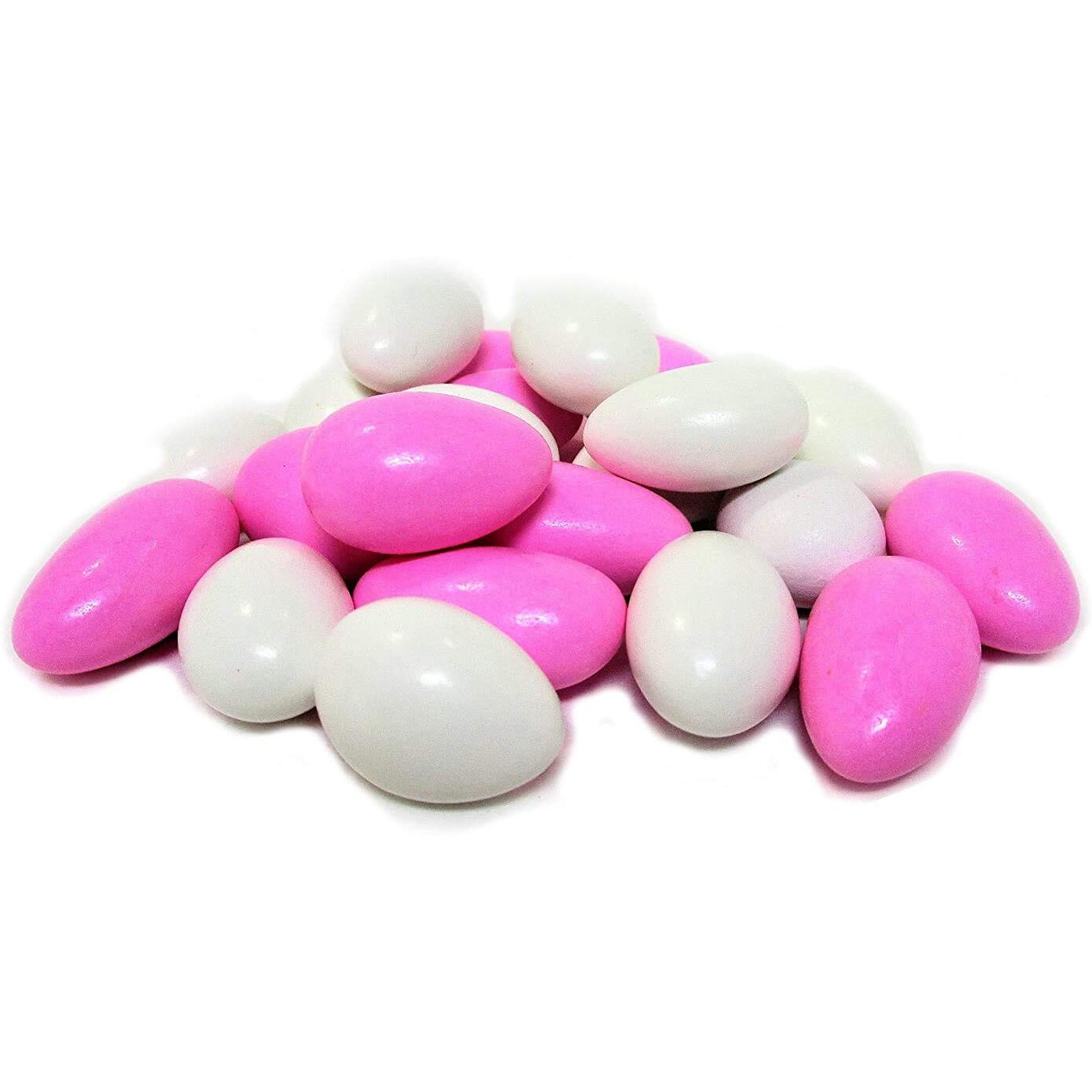 Pink & White Jordan Almonds By Its Delish, 3 Lbs Bulk | Sugared Almond Nut With Sweet Hard Candy Coating - Bulk Wedding Favors, Bridal And Baby Showers, Party Buffets - Usa Made, Vegan & Kosher